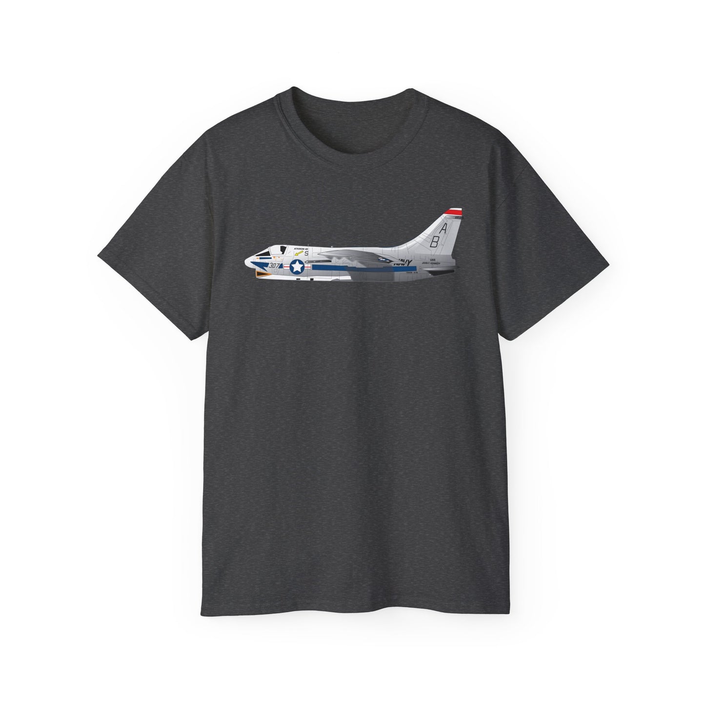 Unisex Ultra Cotton Tee - Aircraft - Navy - A-7B Corsair II - Side X 300