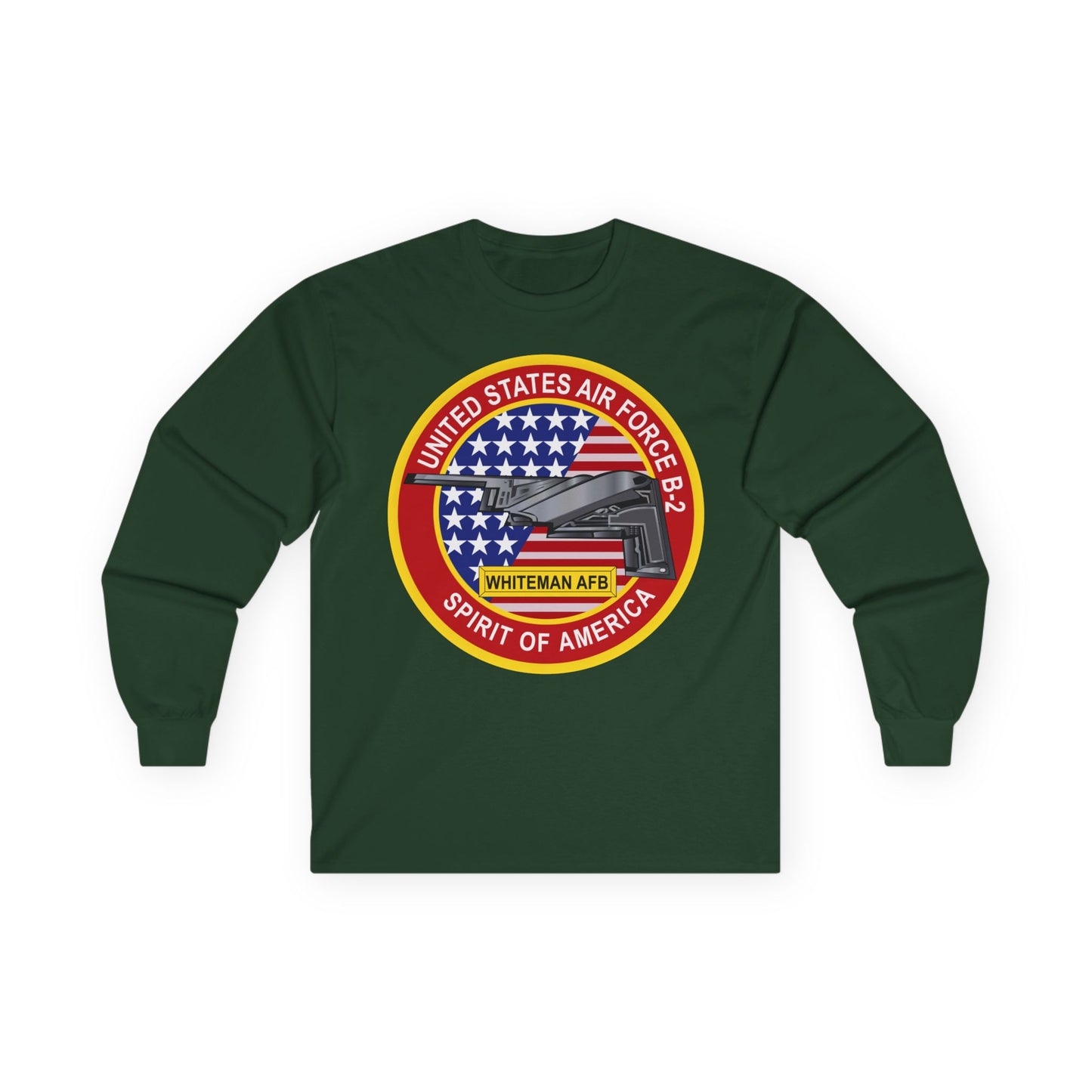 Unisex Ultra Cotton Long Sleeve Tee - USAF - B2 - Spirit - Stealth Bomber wo Txt