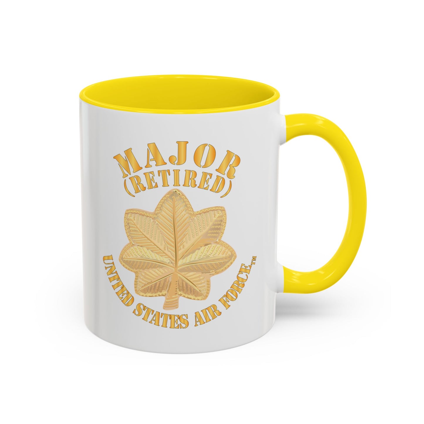Accent Coffee Mug (11oz & 15oz) - USAF - Major - Retired X 300