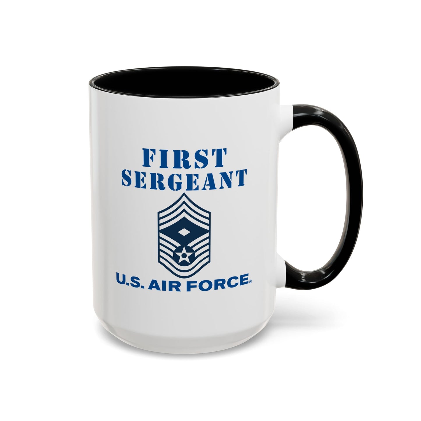Accent Coffee Mug (11oz & 15oz) - USAF - First Sergeant (E9b) - 2020 - US Air Force w Text X 300
