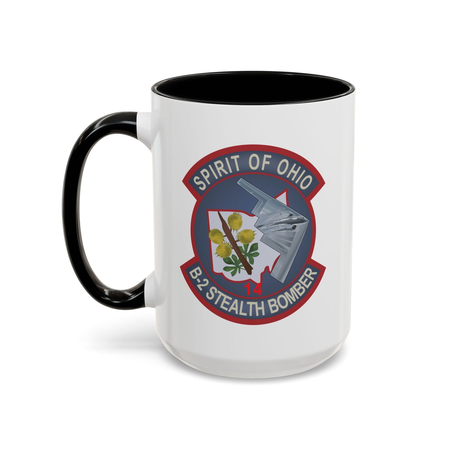 Accent Coffee Mug (11oz & 15oz) - USAF - B2 - Spirit of Ohio - Stealth Bomber wo txt X 300