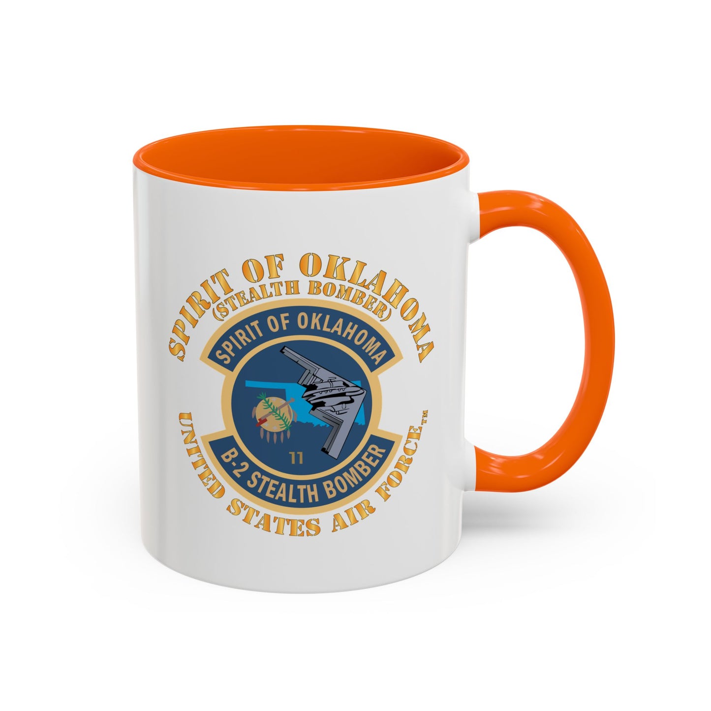 Accent Coffee Mug (11oz & 15oz) - USAF - B2 - Spirit of Oklahoma - Stealth Bomber X 300