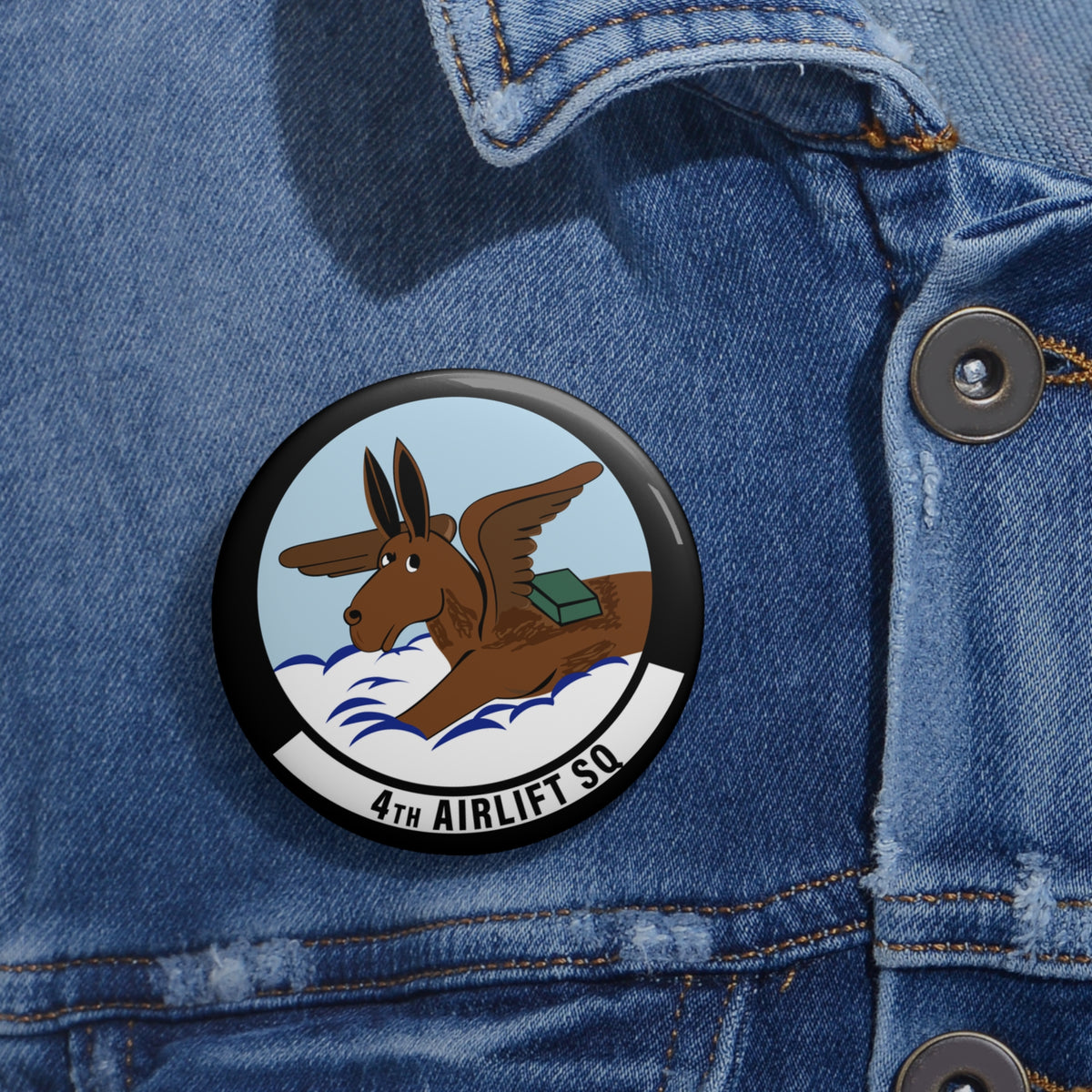 Custom Pin Button - USAF - 4th Airlift Squadron wo txt X 300