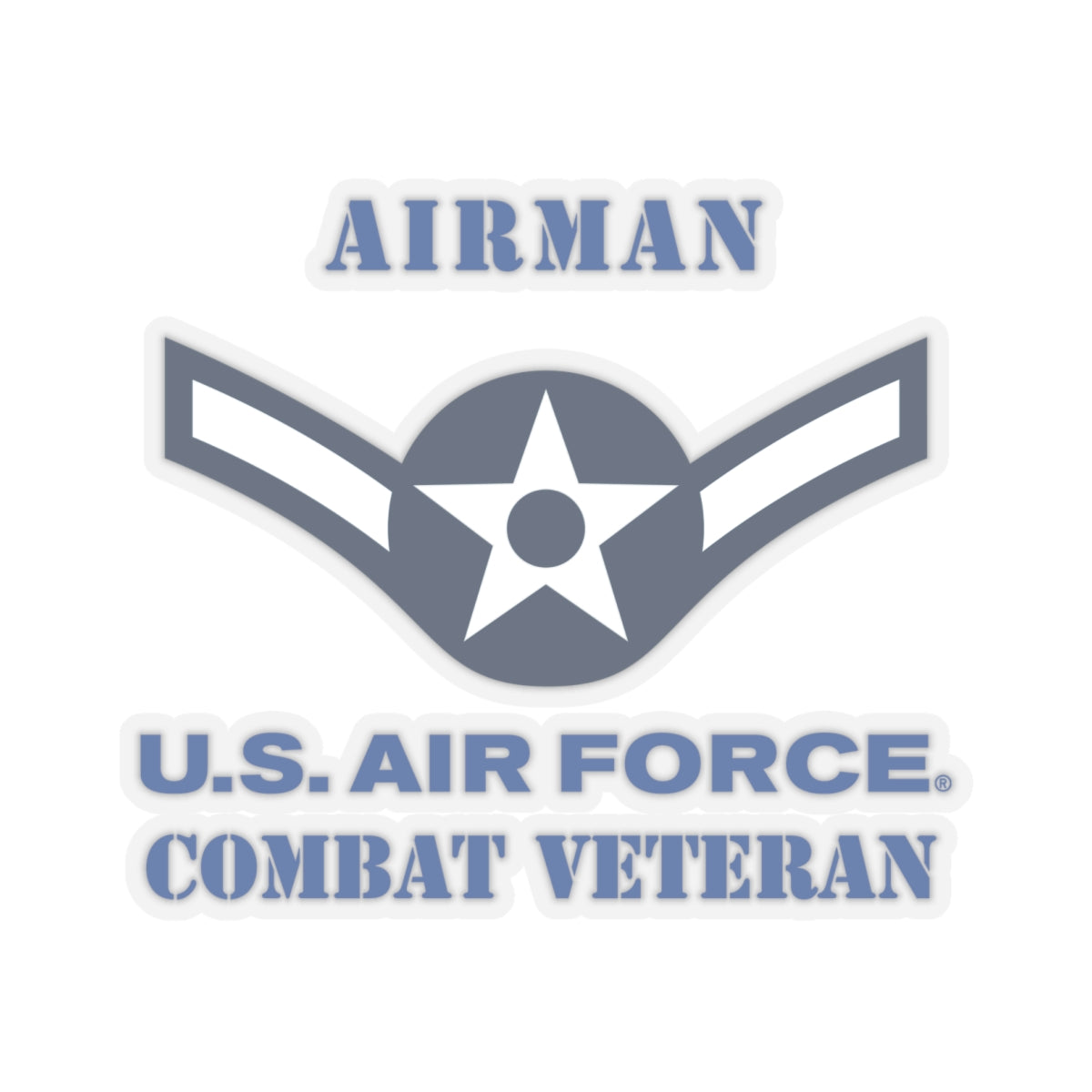 Kiss-Cut Stickers - USAF - Airman (E2) - 2020 - US Air Force - Combat Veteran
