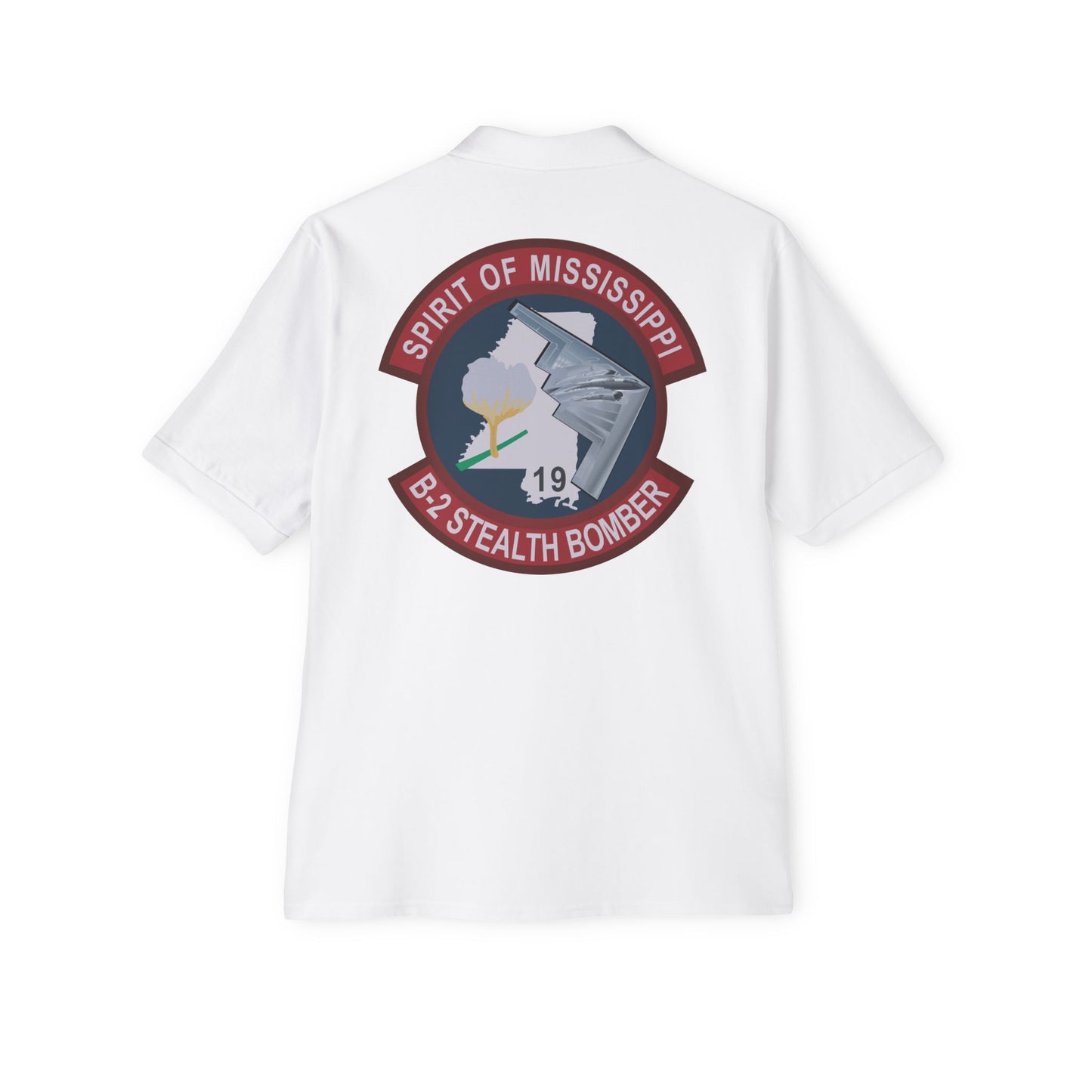 Men's Piqué Polo - USAF - B2 - Spirit of Mississippi - Stealth Bomber wo txt X 300
