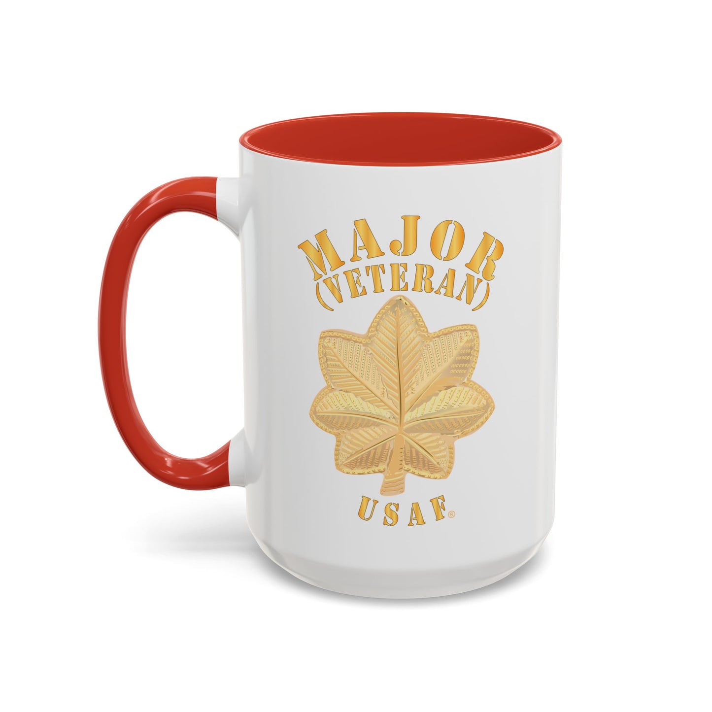 Accent Coffee Mug (11oz & 15oz) - USAF - Major - Veteran - USAF X 300
