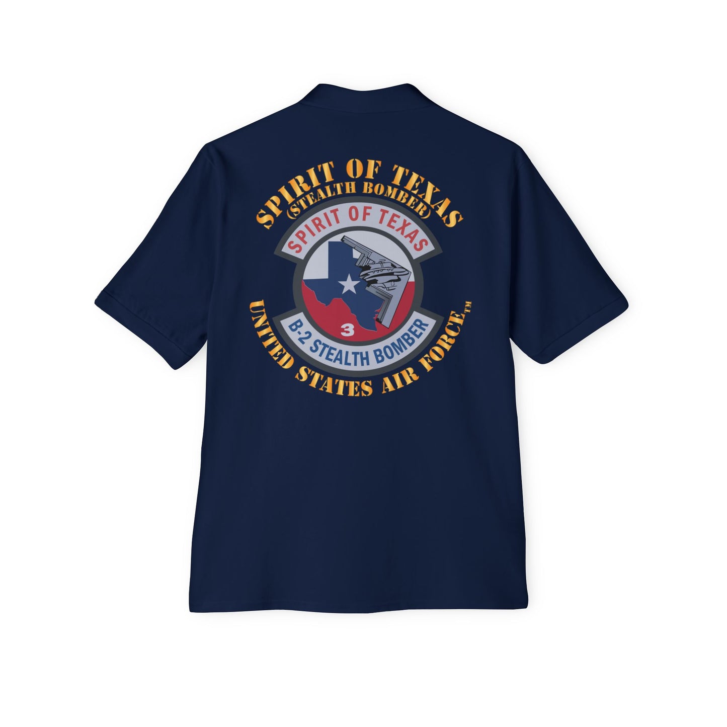 Men's Piqué Polo - USAF - B2 - Spirit of Texas - Stealth Bomber X 300