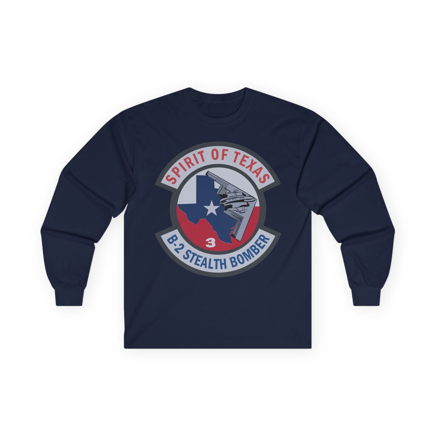 Unisex Ultra Cotton Long Sleeve Tee - USAF - B2 - Spirit of Texas - Stealth Bomber wo txt X 300