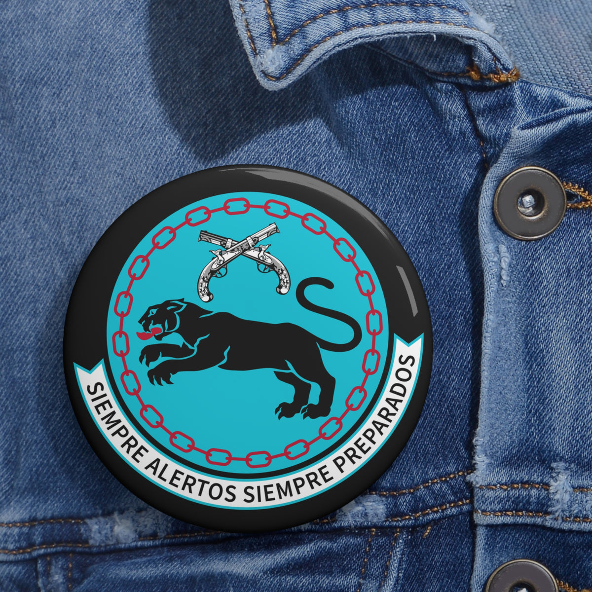 Custom Pin Button - USAF - 4th Security Forces Squadron wo txt