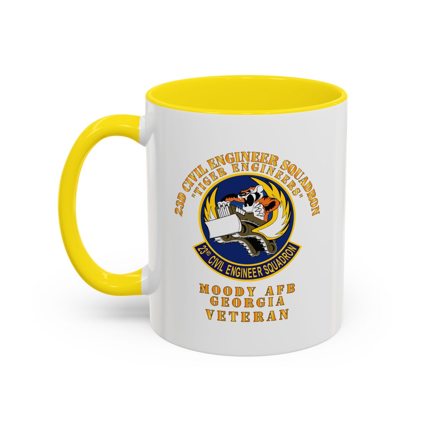 Accent Coffee Mug (11oz & 15oz) - USAF - 23d Civil Engineer Squadron - Tiger Engineers - Moody AFB, GA