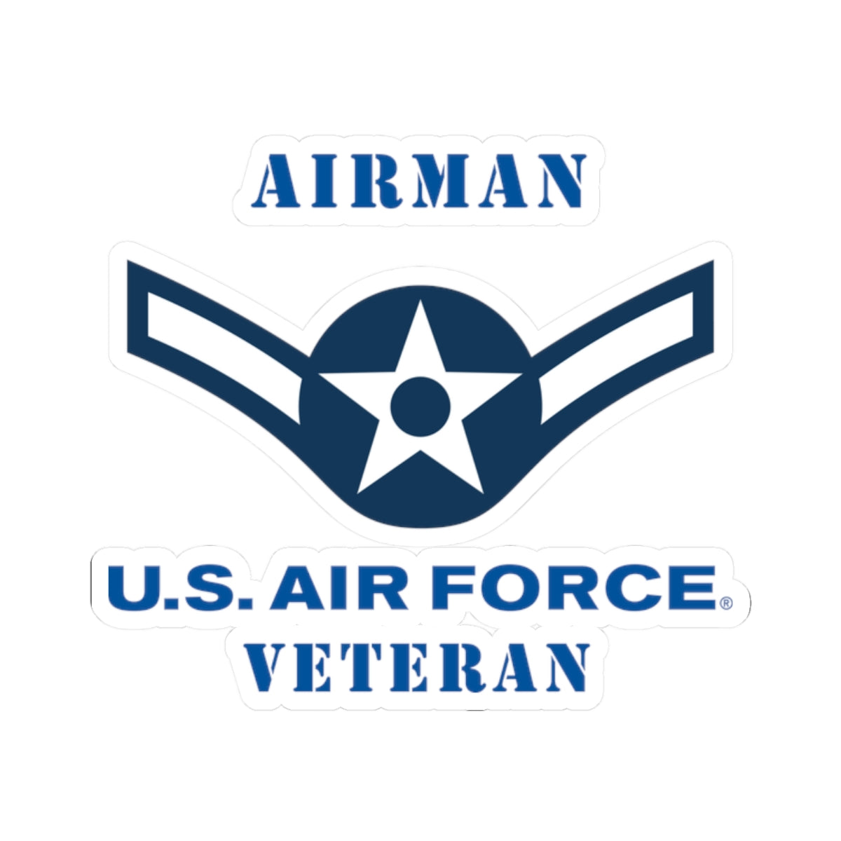 Kiss-Cut Stickers - USAF - Airman (E2) - 2020 - US Air Force - Veteran