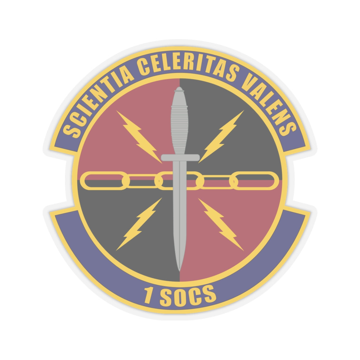Kiss-Cut Stickers - USAF - 1st Special Operations Communication Squadron wo txt