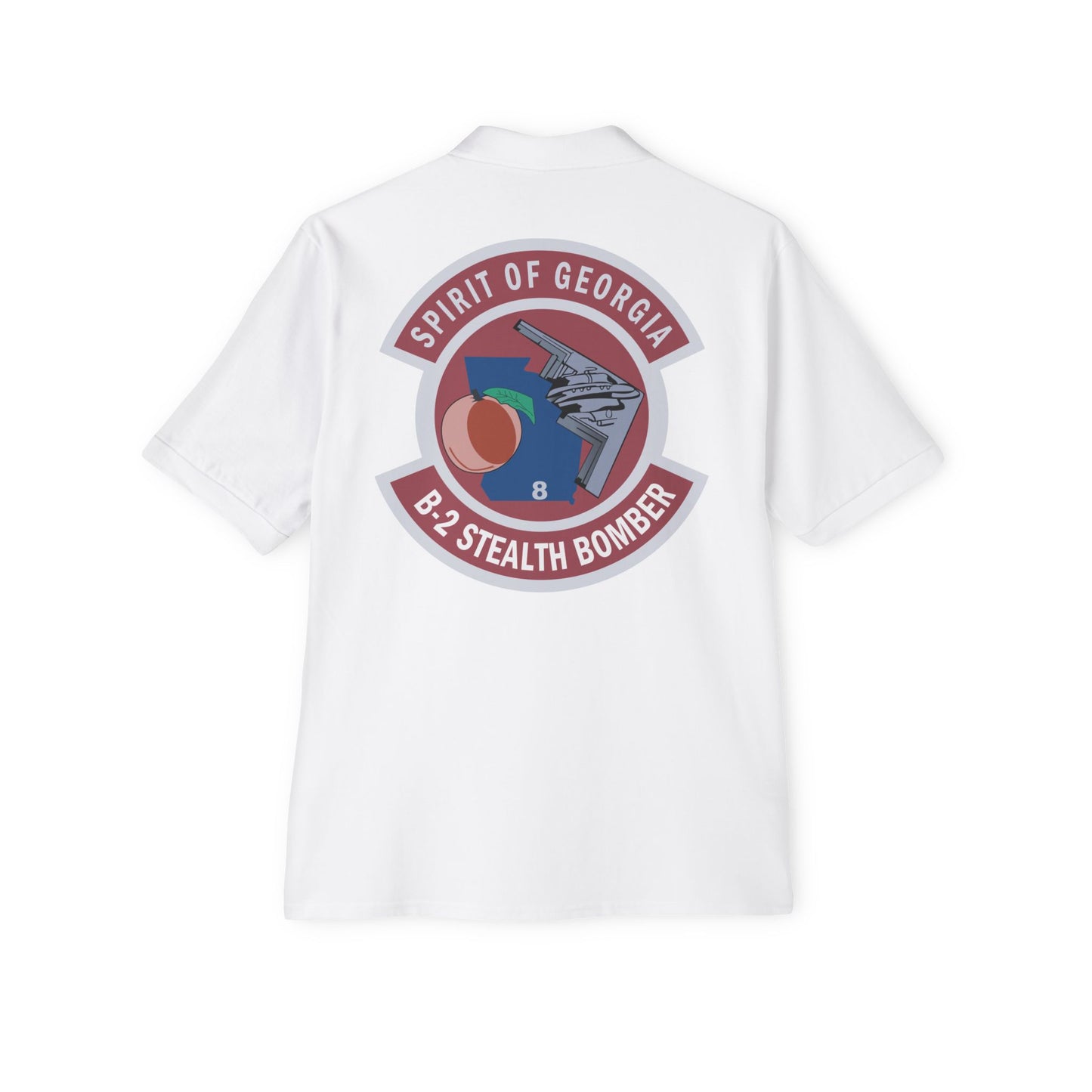 Men's Piqué Polo - USAF - B2 - Spirit of Georgia - Stealth Bomber wo txt X 300