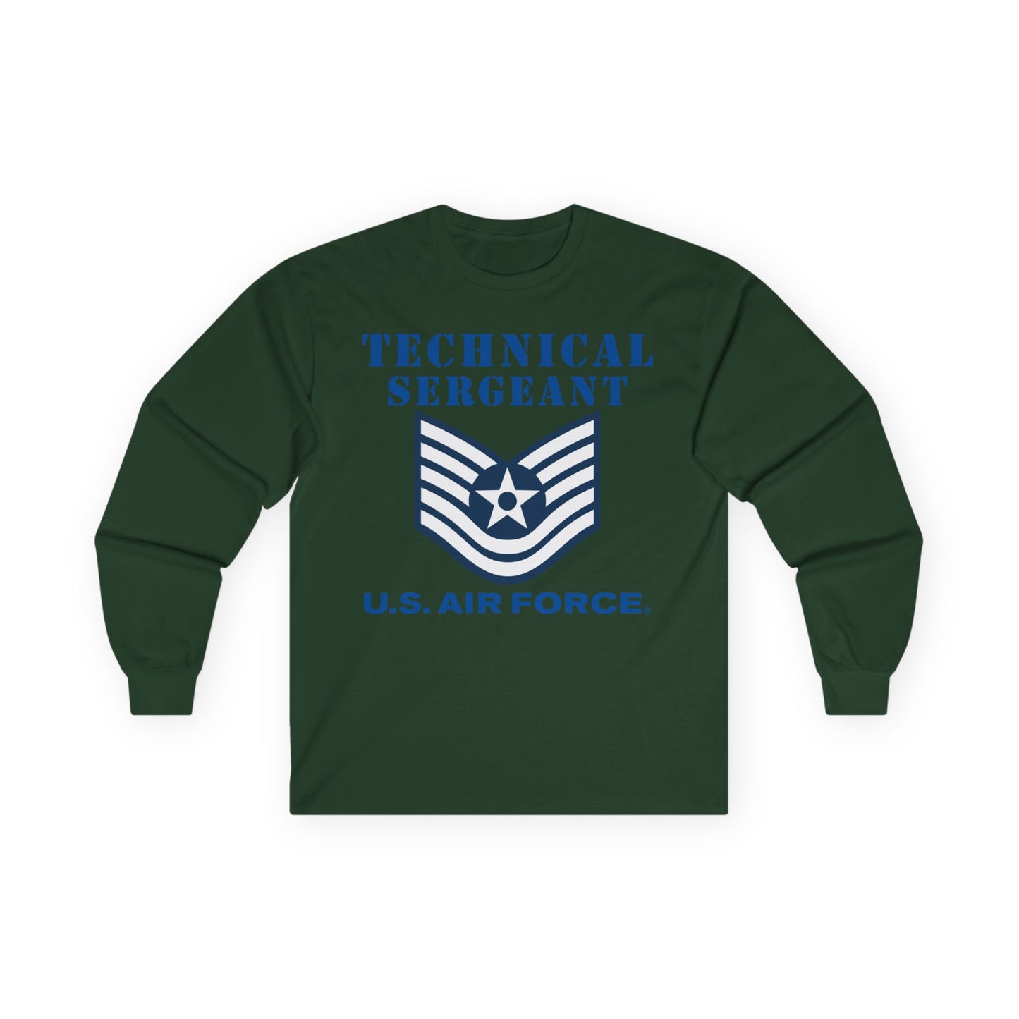 Unisex Ultra Cotton Long Sleeve Tee - USAF - Technical Sergeant (E6) - 2020 - US Air Force w Text X 300