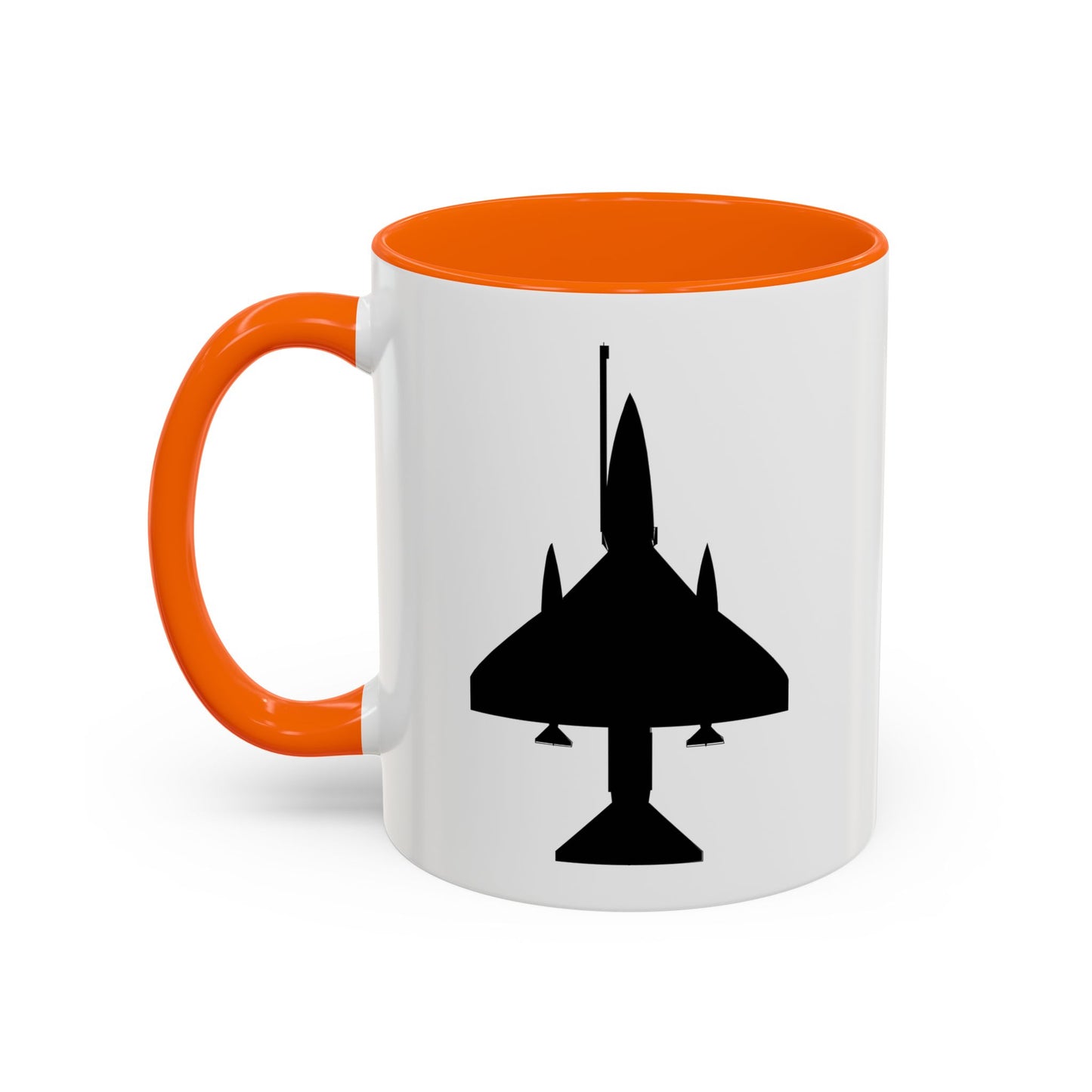 Accent Coffee Mug (11oz & 15oz) - Aircraft - A-4 SkyHawk - Top - Silhouette X 300