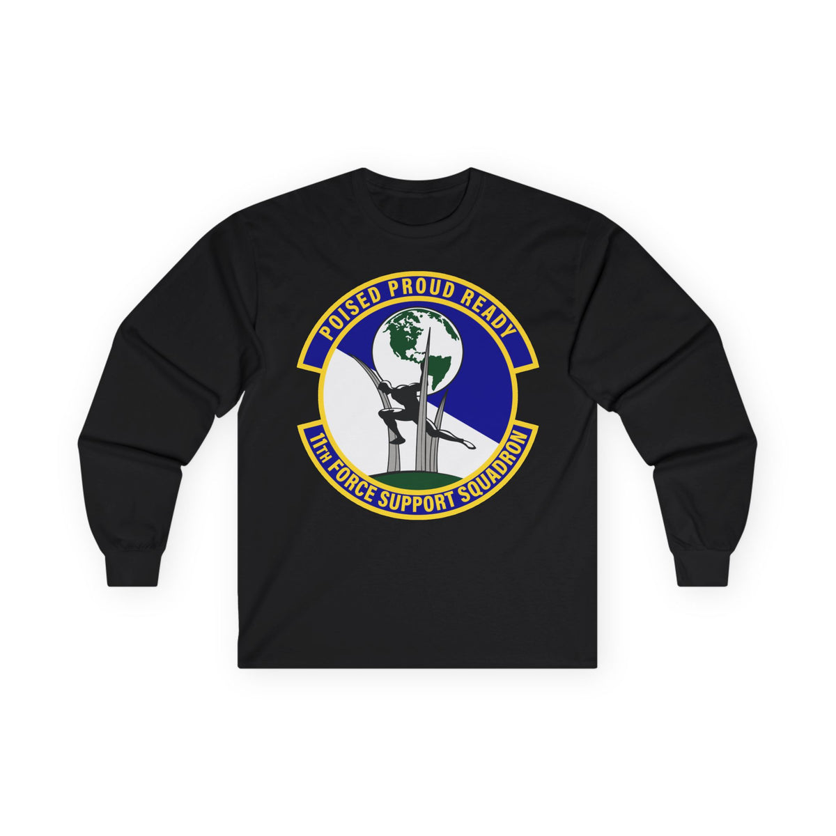 Unisex Ultra Cotton Long Sleeve Tee - USAF - 11th Force Support Squadron wo txt