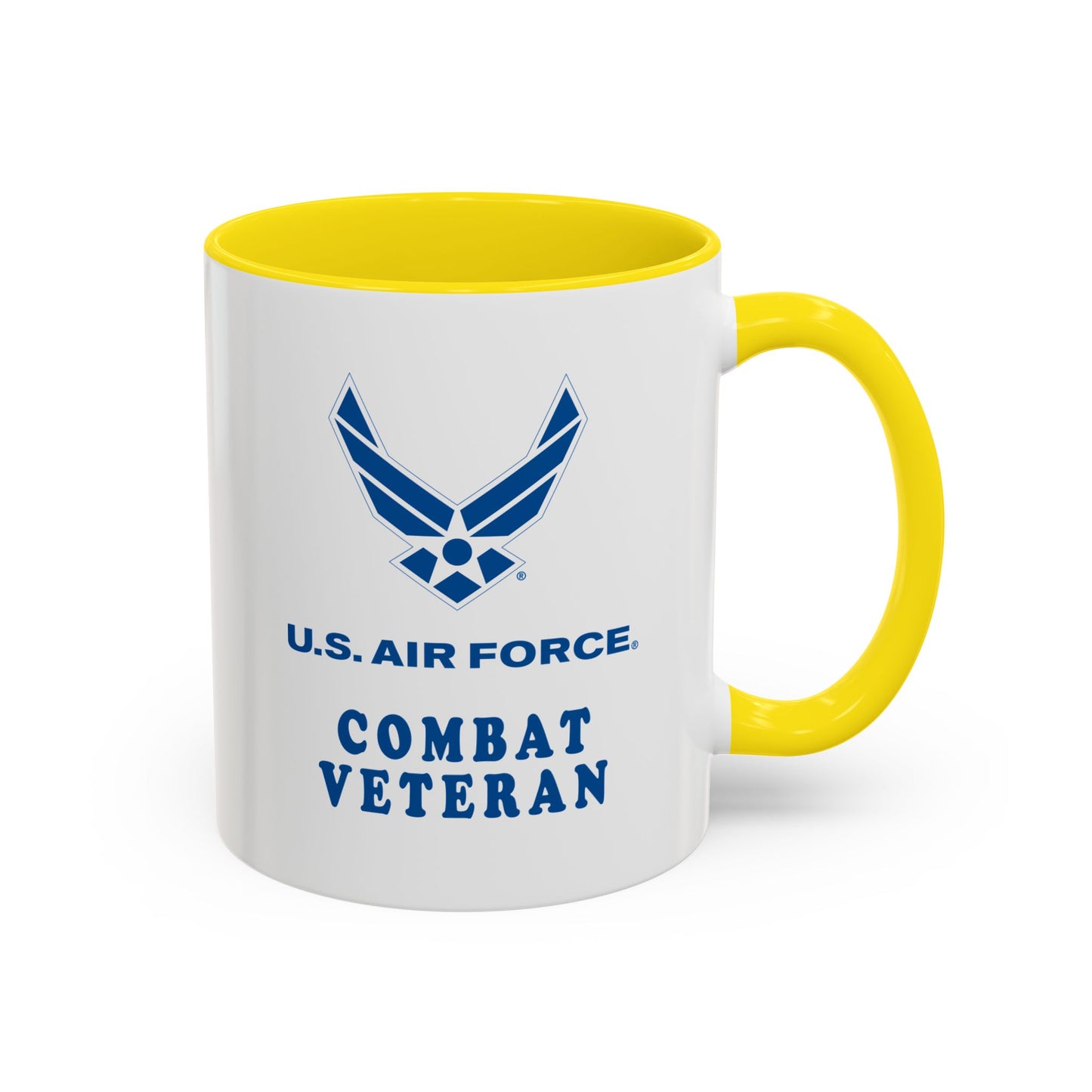 Accent Coffee Mug (11oz & 15oz) - USAF - Air Force - Combat Veteran X 300