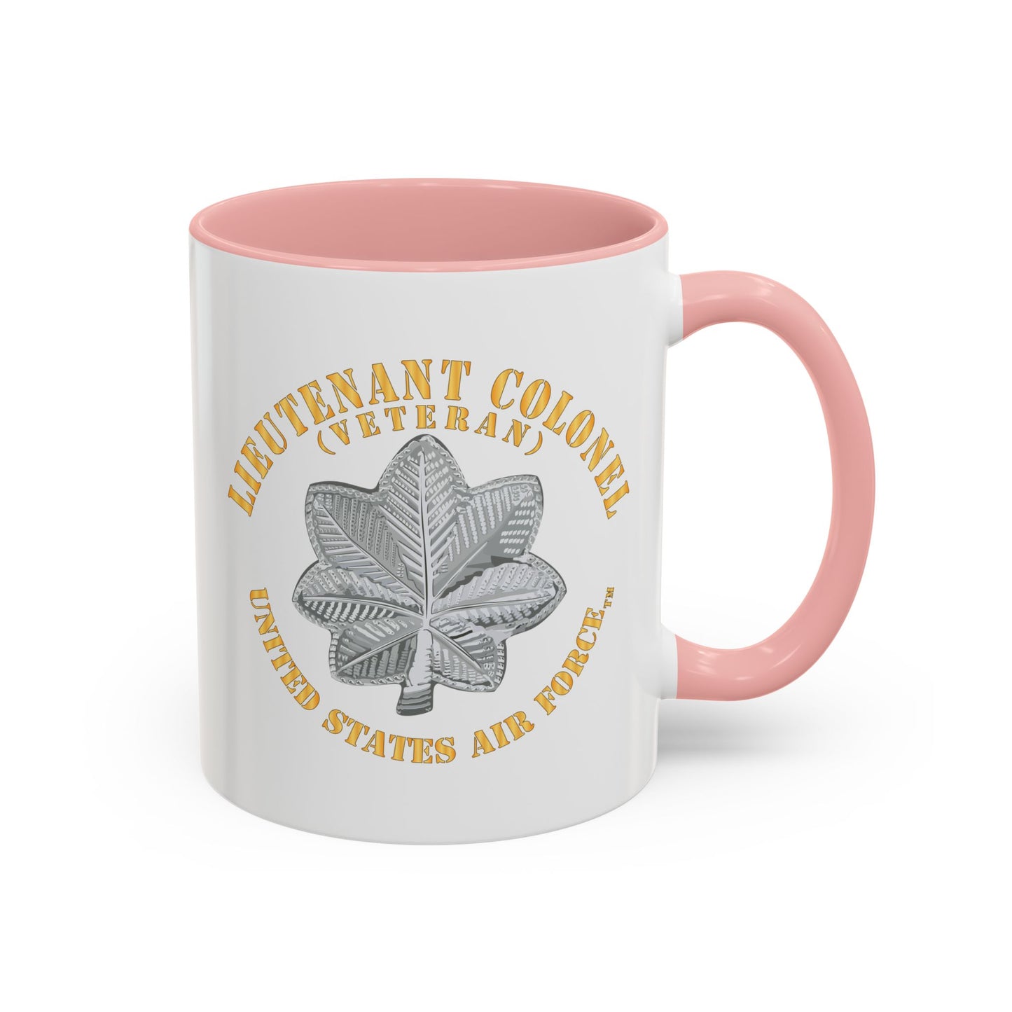 Accent Coffee Mug (11oz & 15oz) - USAF - Lieutenant Colonel - LTC - Veteran - TM X 300