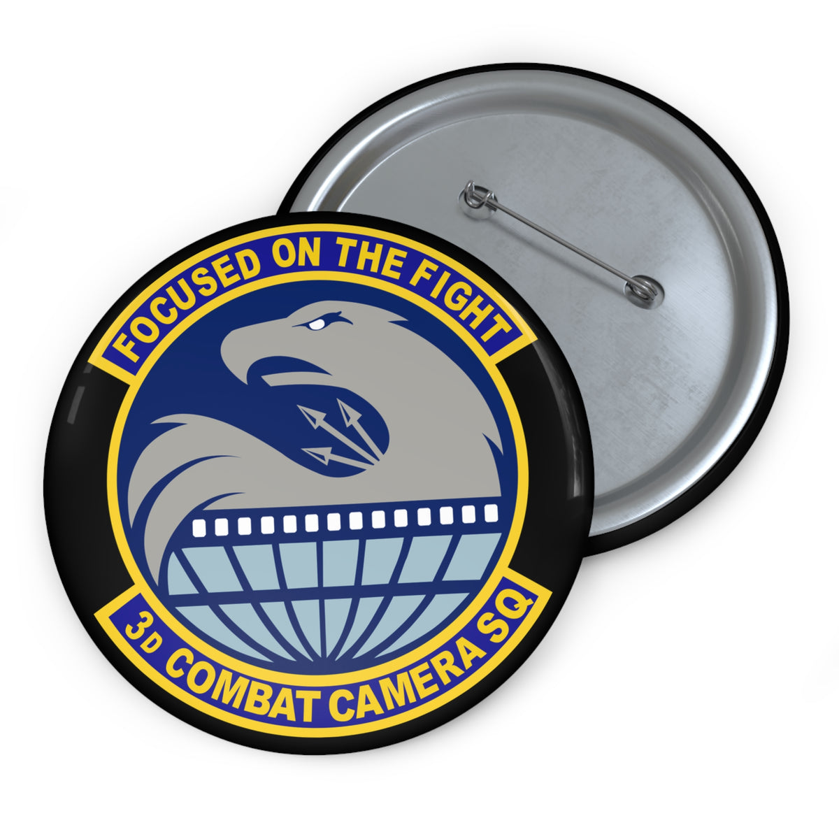 Custom Pin Button - USAF - 3d Combat Camera Squadron wo txt