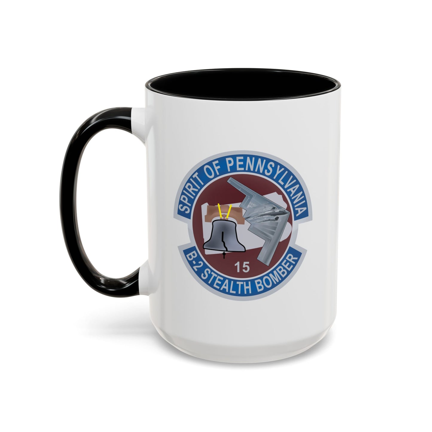 Accent Coffee Mug (11oz & 15oz) - USAF - B2 - Spirit of Pennsylvania Stealth Bomber wo Txt X 300