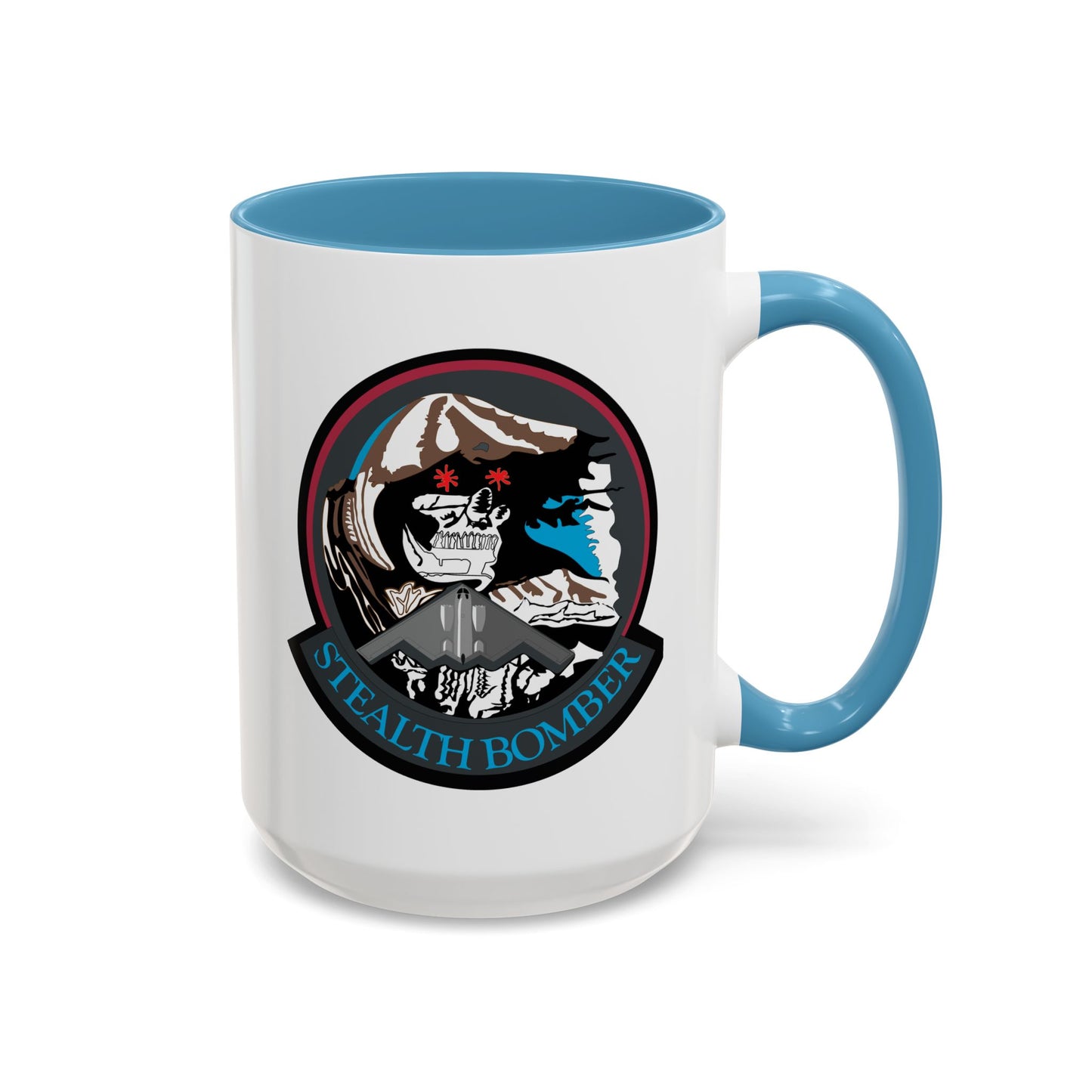 Accent Coffee Mug (11oz & 15oz) - USAF - B2 - Grim Reaper - Stealth Bomber wo txt X 300