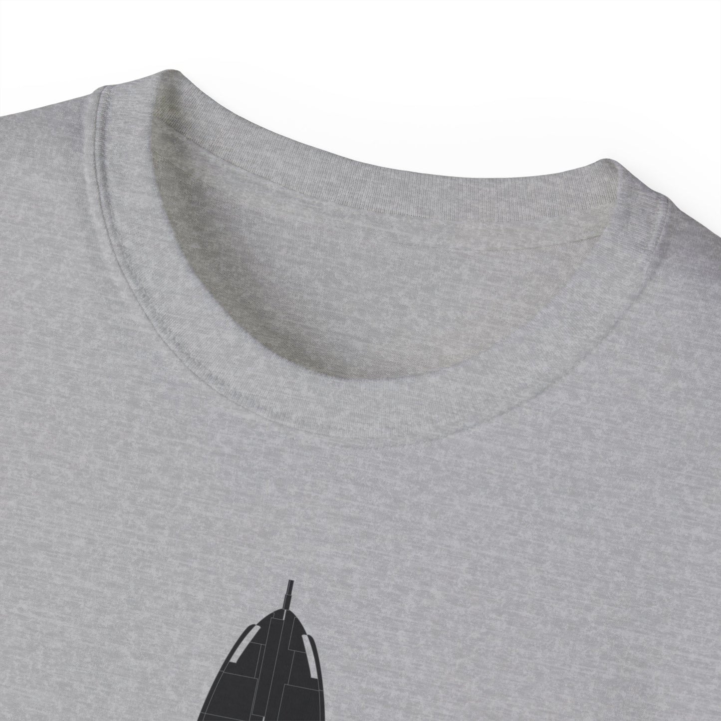 Unisex Ultra Cotton Tee - Aircraft - T-37-Trainer - Top - Black - Metal X 300