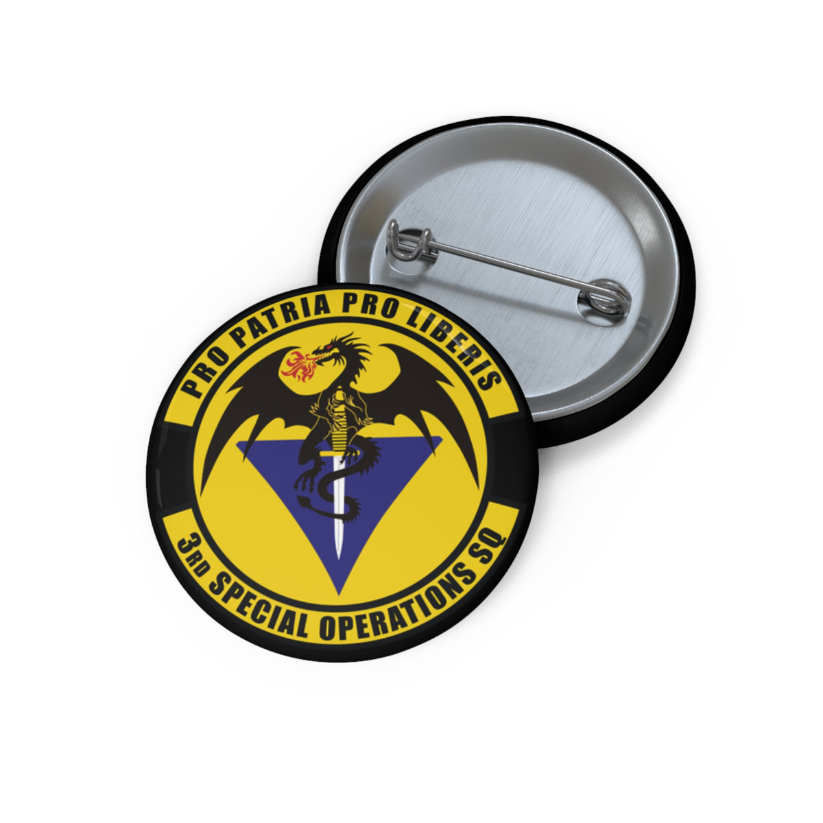 Custom Pin Button - USAF - 3rd Special Operations Squadron wo txt