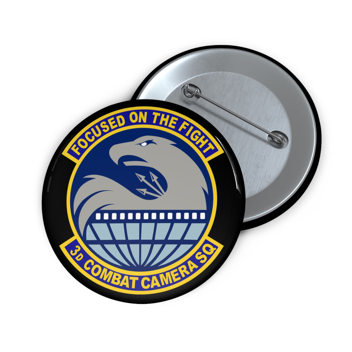 Custom Pin Button - USAF - 3d Combat Camera Squadron wo txt