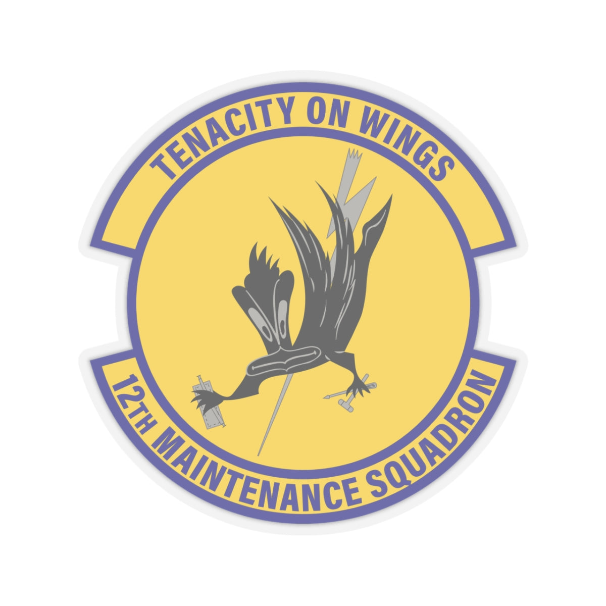 Kiss-Cut Stickers - USAF - 12th Maintenance Sq wo txt
