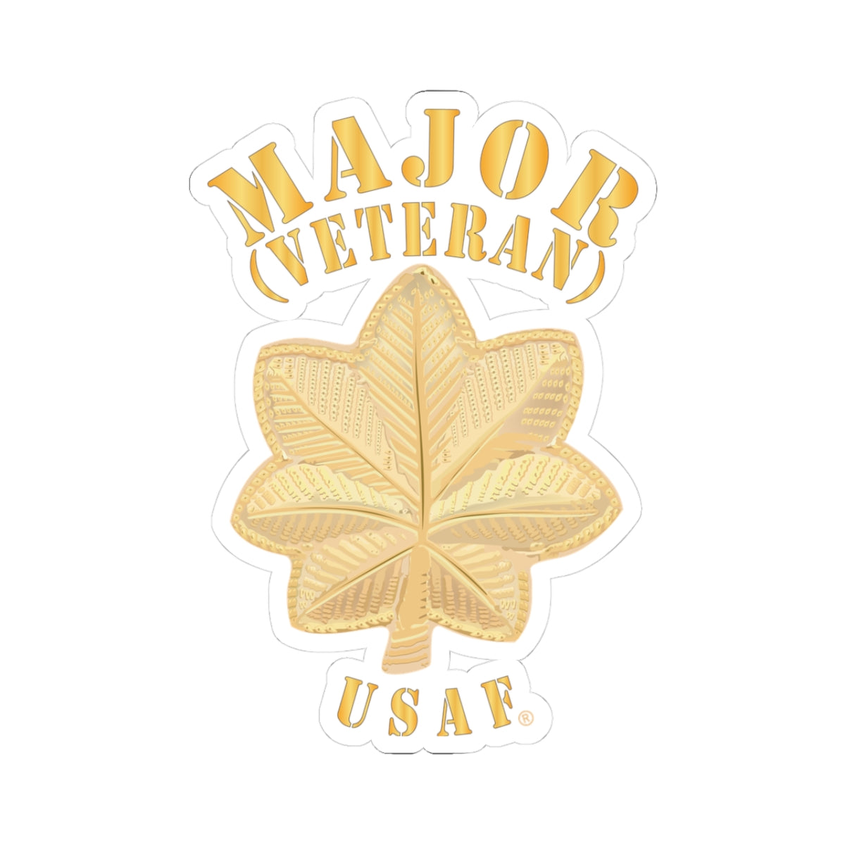 Kiss-Cut Stickers - USAF - Major - Veteran - USAF X 300
