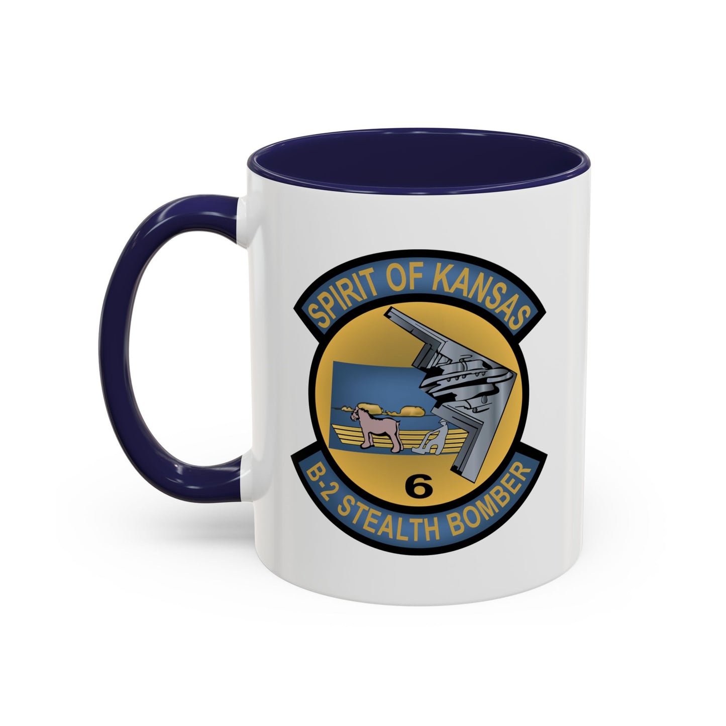 Accent Coffee Mug (11oz & 15oz) - USAF - B2 - Spirit of Kansas - Stealth Bomber wo txt X 300