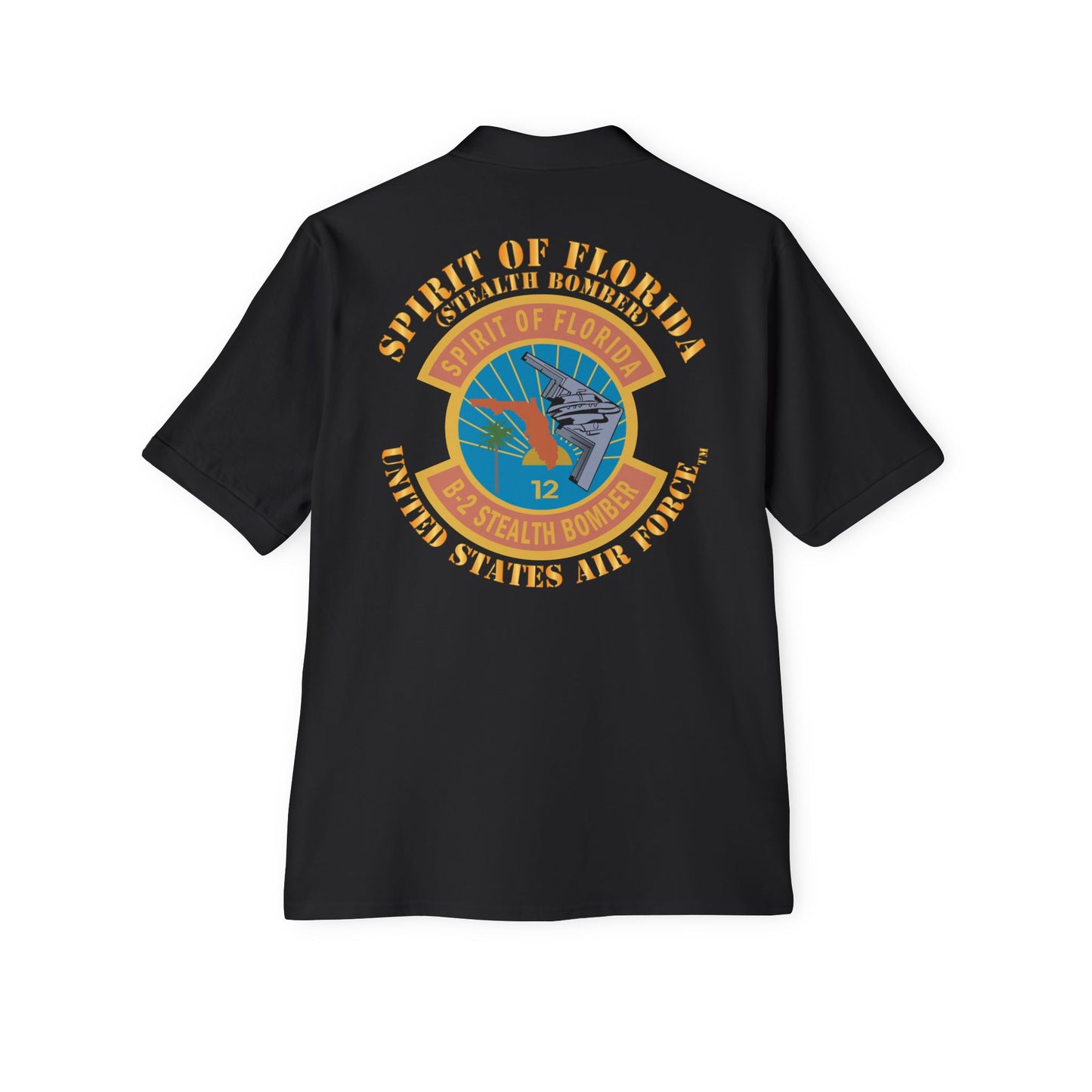 Men's Piqué Polo - USAF - B2 - Spirit of Florida - Stealth Bomber X 300