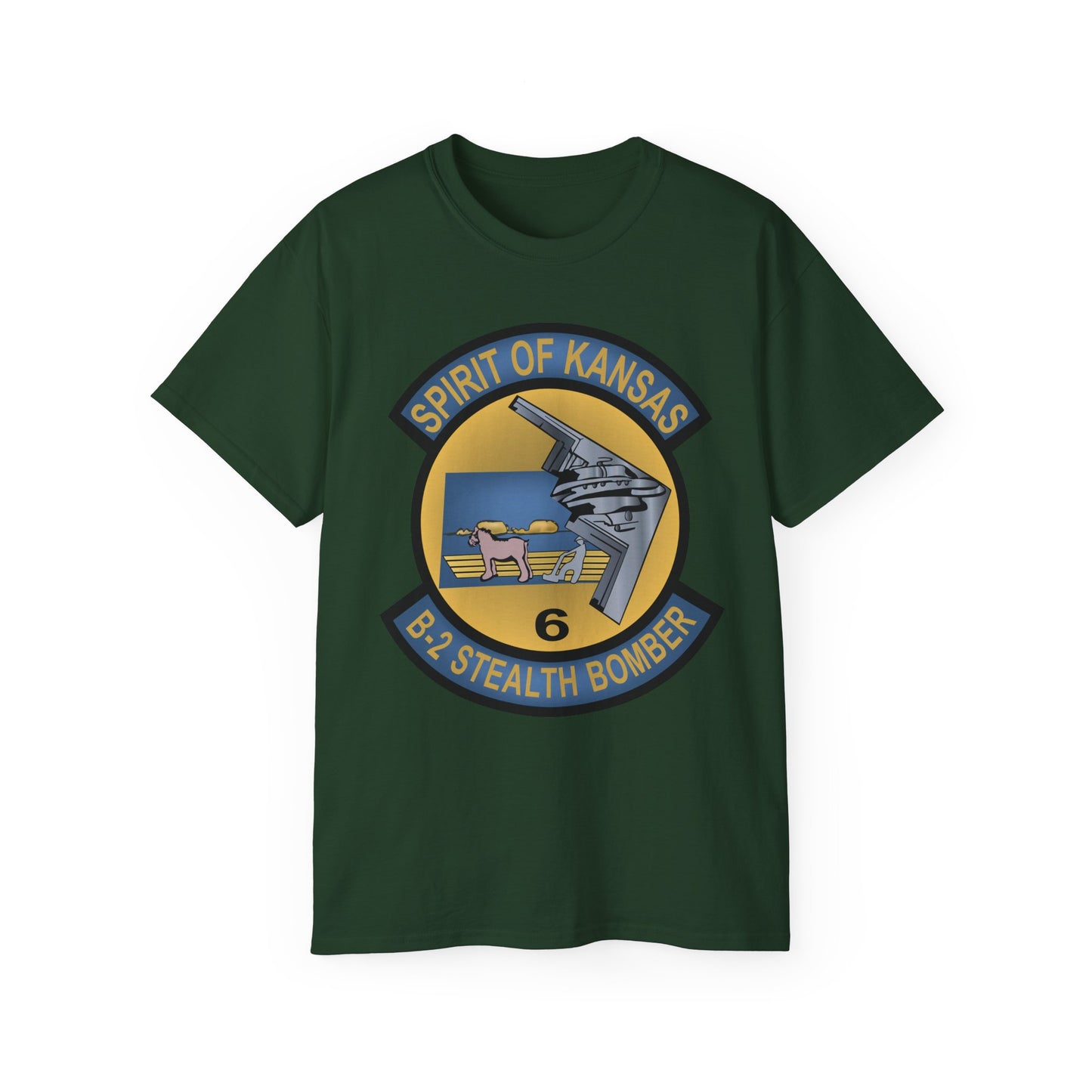 Unisex Ultra Cotton Tee - USAF - B2 - Spirit of Kansas - Stealth Bomber wo txt X 300