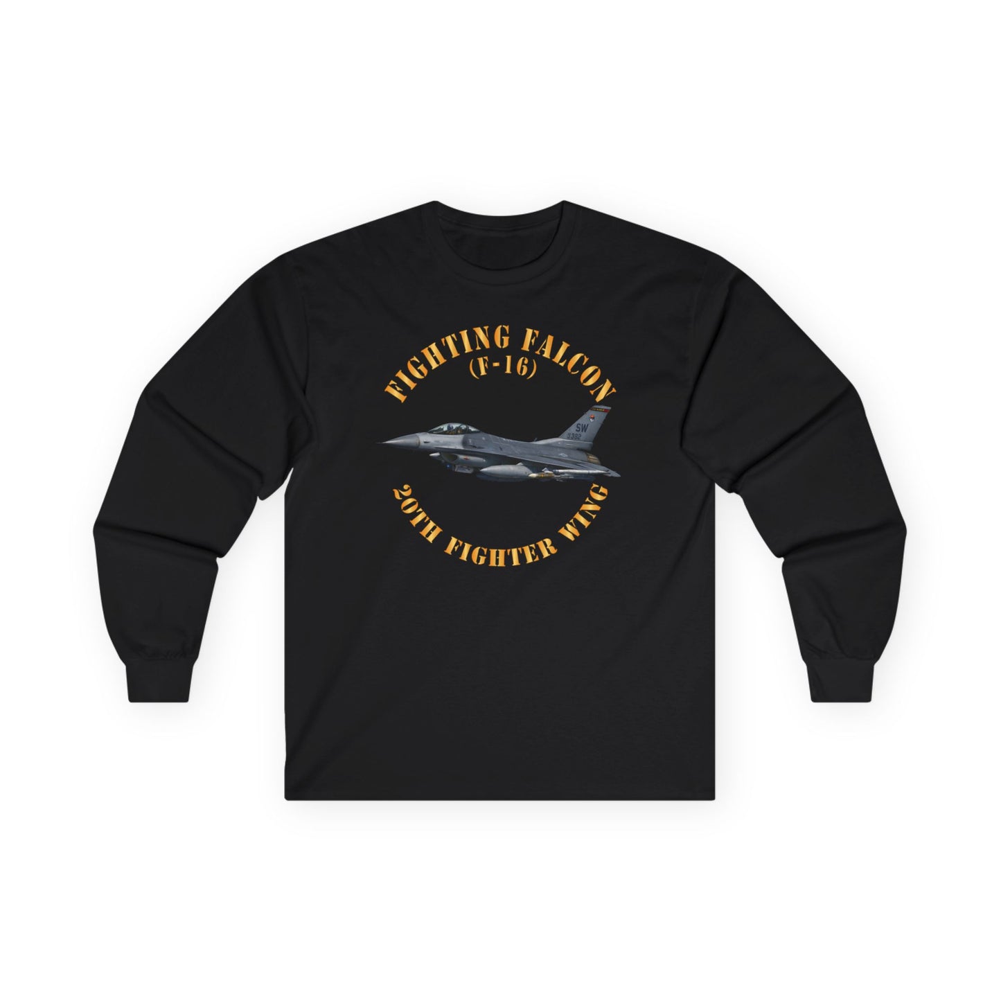 Unisex Ultra Cotton Long Sleeve Tee - USAF - F-16 Fighting Falcon - 20th Fighter Wing X 300