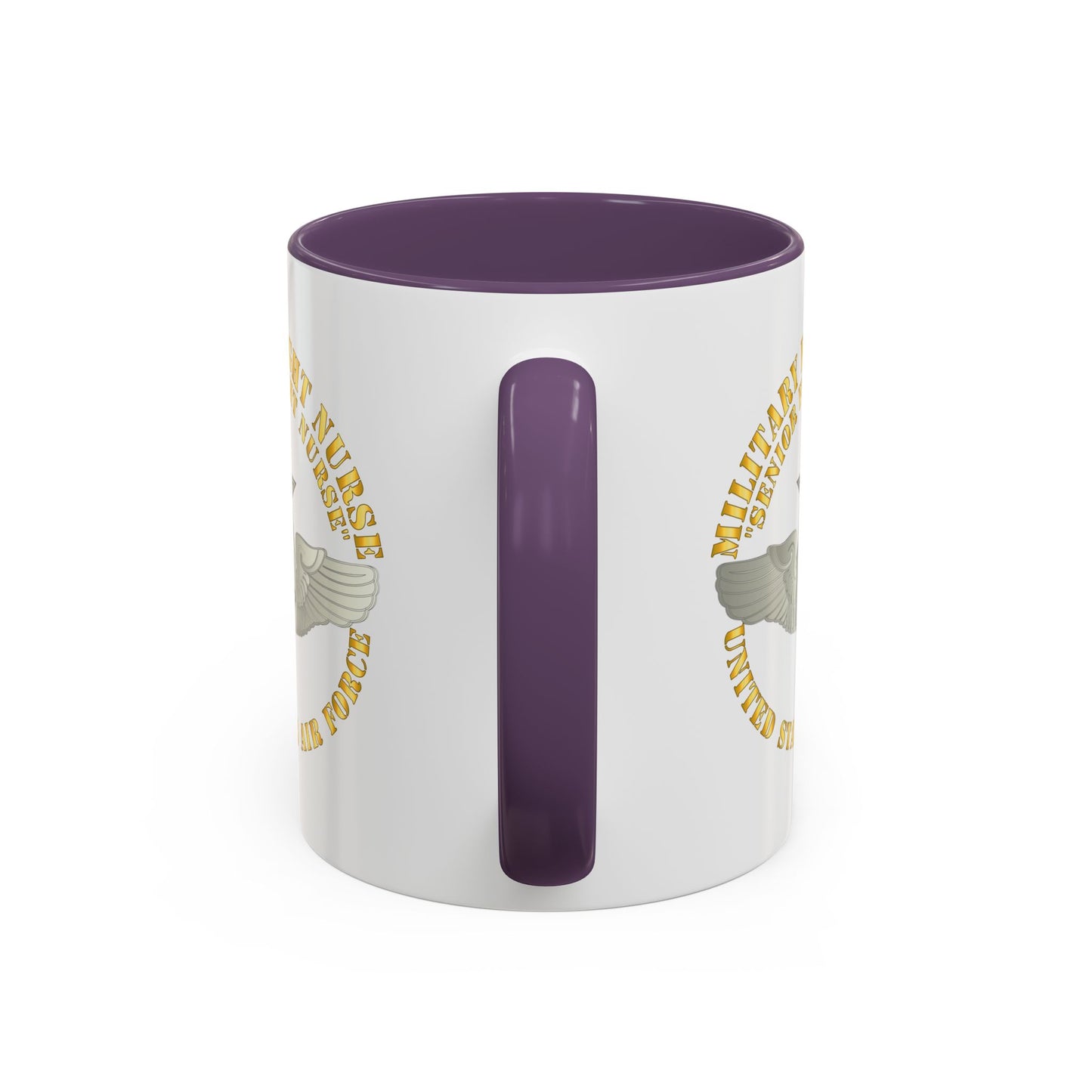 Accent Coffee Mug (11oz & 15oz) - USAF - Military Flight Nurse - Flight Nurse - Senior