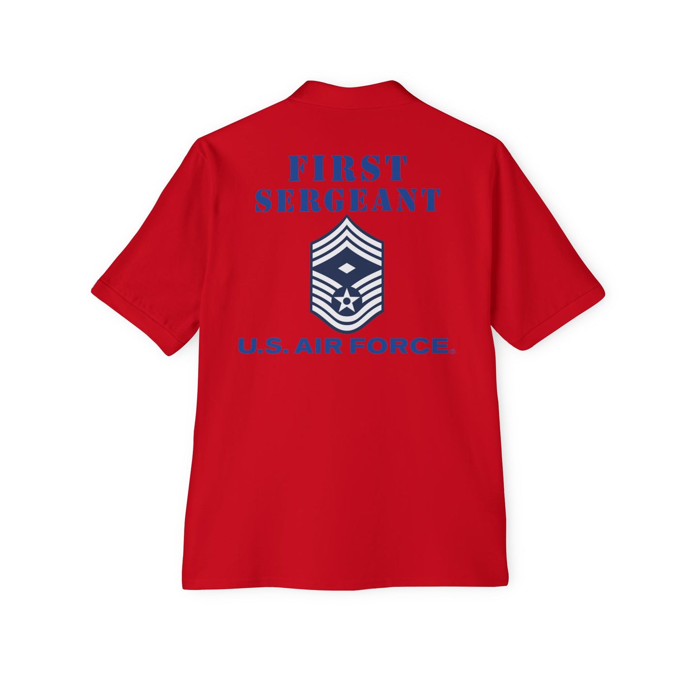 Men's Piqué Polo - USAF - First Sergeant (E9b) - 2020 - US Air Force w Text X 300