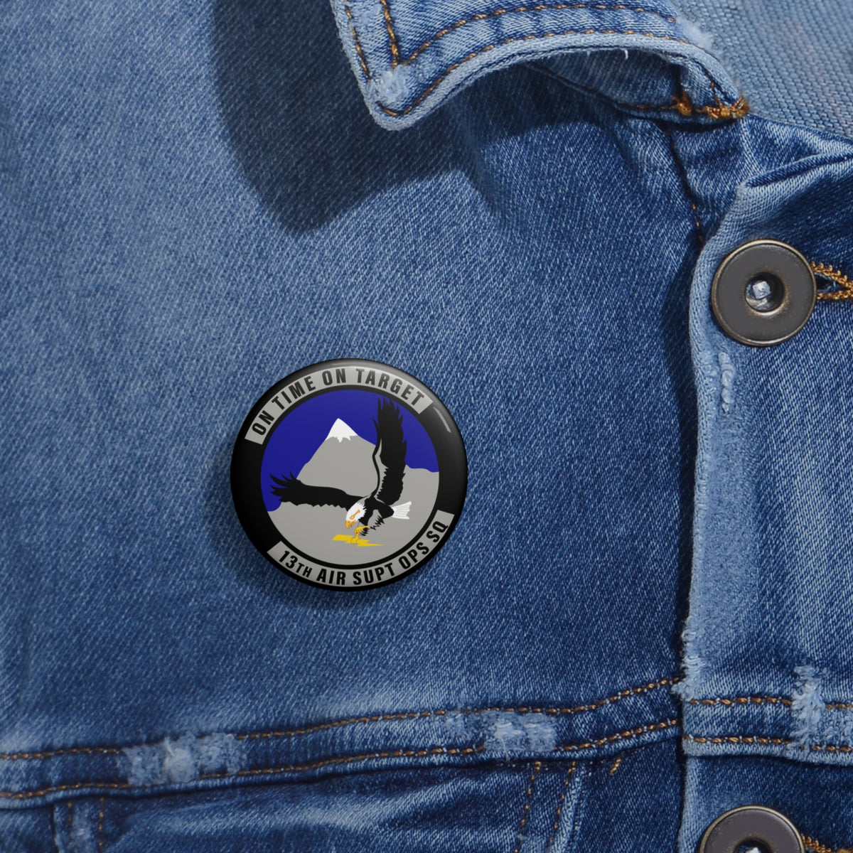 Custom Pin Button - USAF - 13th Air Support Operations Squadron wo txt