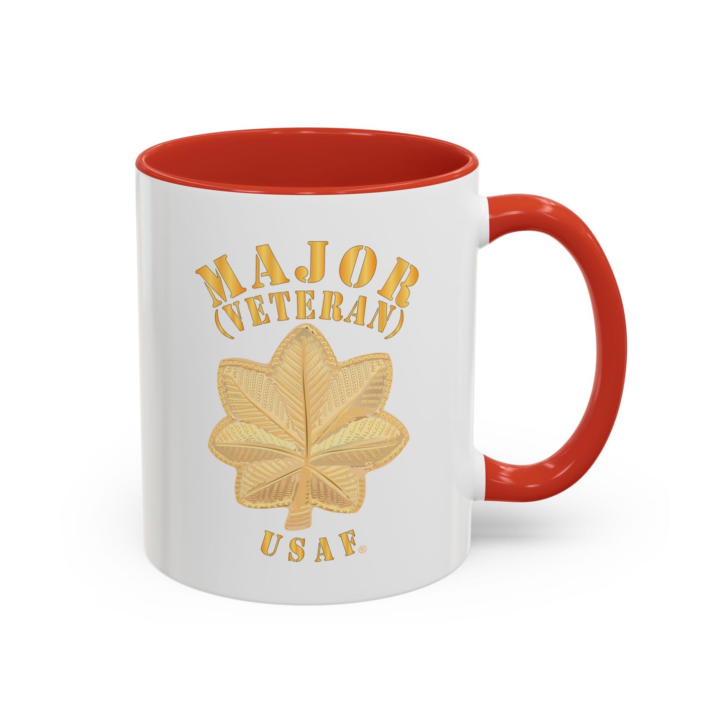 Accent Coffee Mug (11oz & 15oz) - USAF - Major - Veteran - USAF X 300