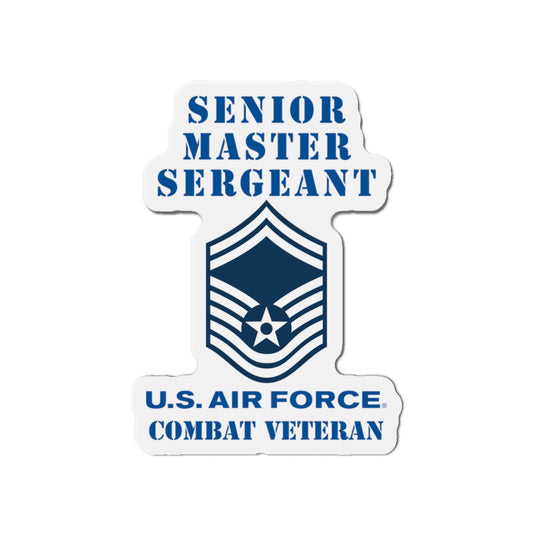 Die-Cut Magnet - USAF - Senior Master Sergeant (E8a) - 2020 - Combat Veteran