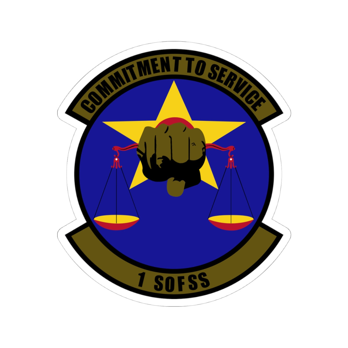 Kiss-Cut Stickers - USAF - 1st Special Operations Force Support Sq wo txt X 300