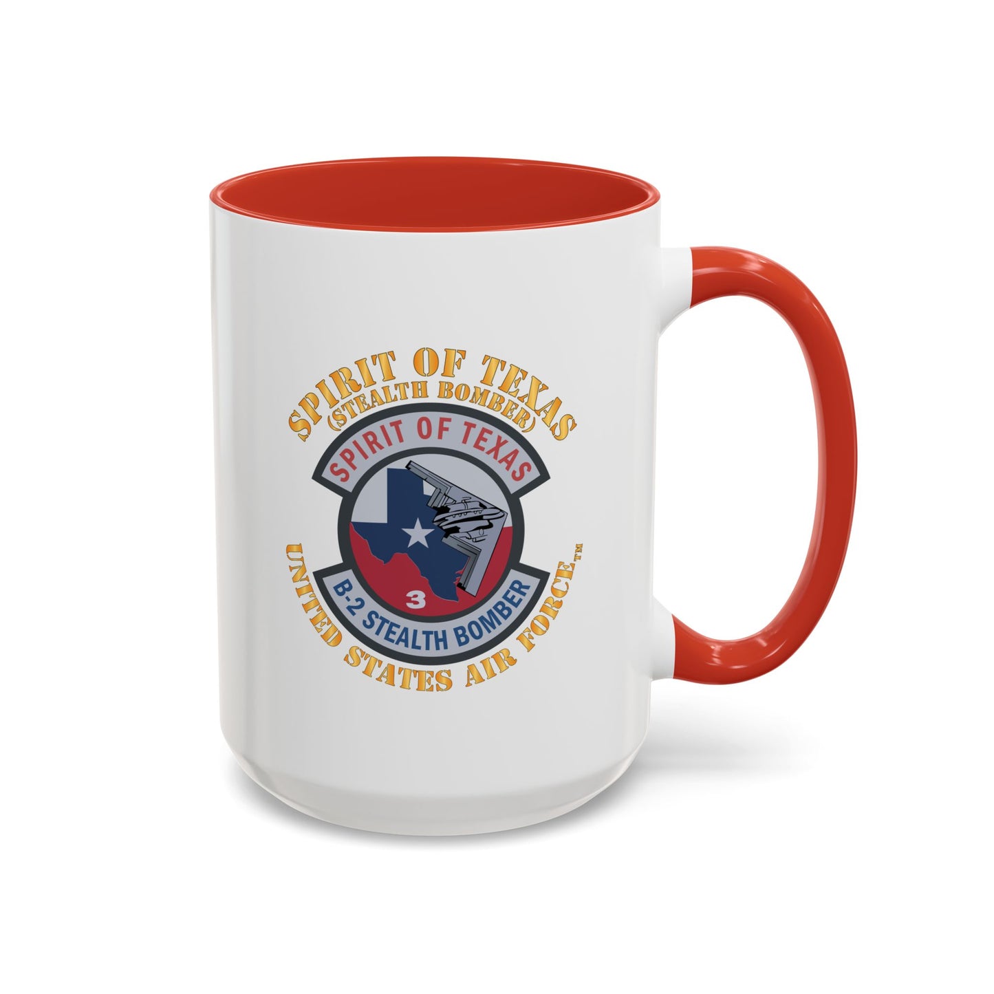 Accent Coffee Mug (11oz & 15oz) - USAF - B2 - Spirit of Texas - Stealth Bomber X 300