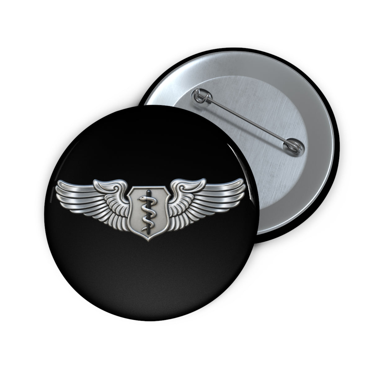 Custom Pin Button - USAF - Flight Surgeon Badge wo txt - 3D - Enhanced