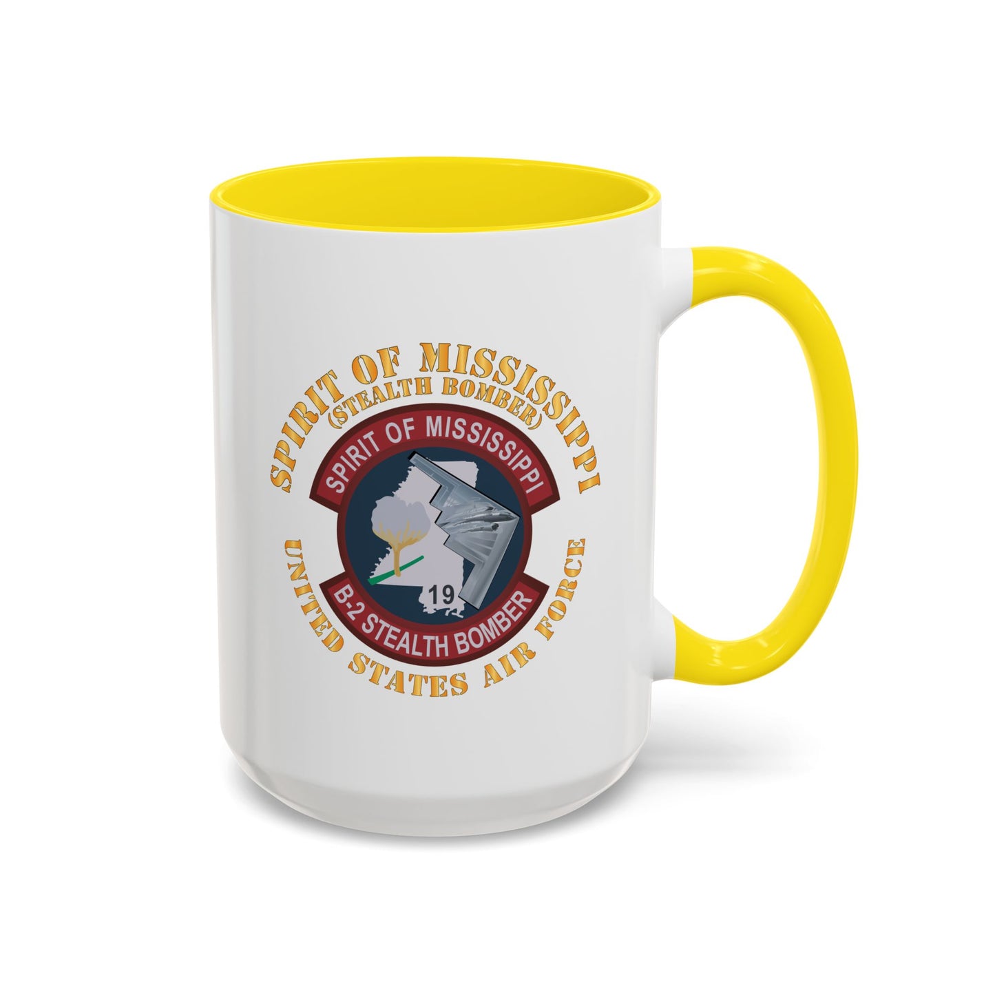 Accent Coffee Mug (11oz & 15oz) - USAF - B2 - Spirit of Mississippi - Stealth Bomber X 300