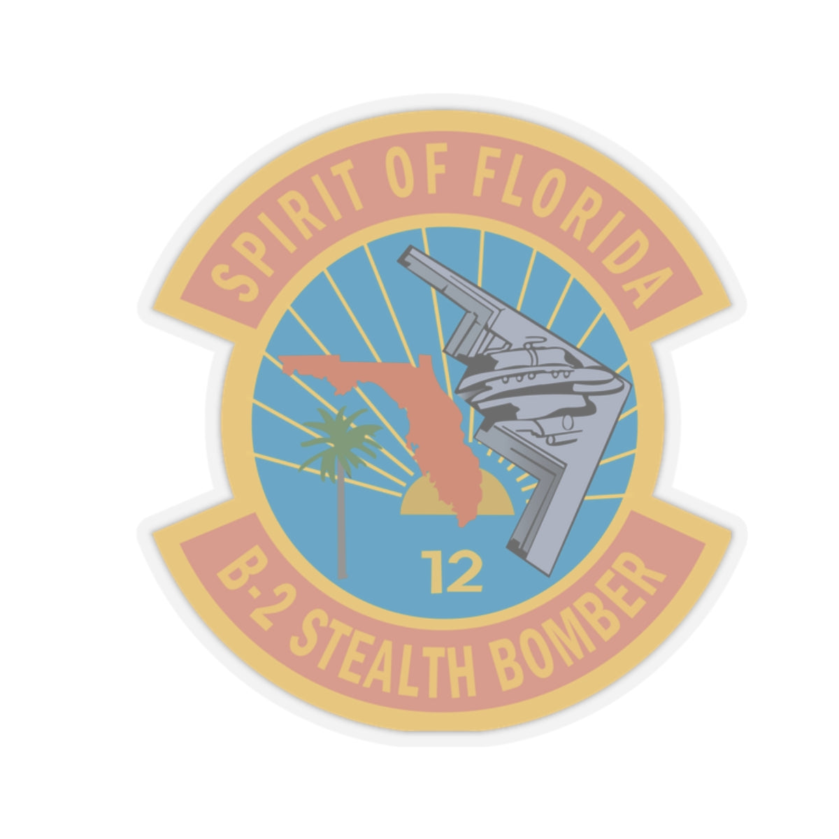 B-2 Spirit of Florida Stealth Bomber Sticker - USAF Kiss-Cut Decal