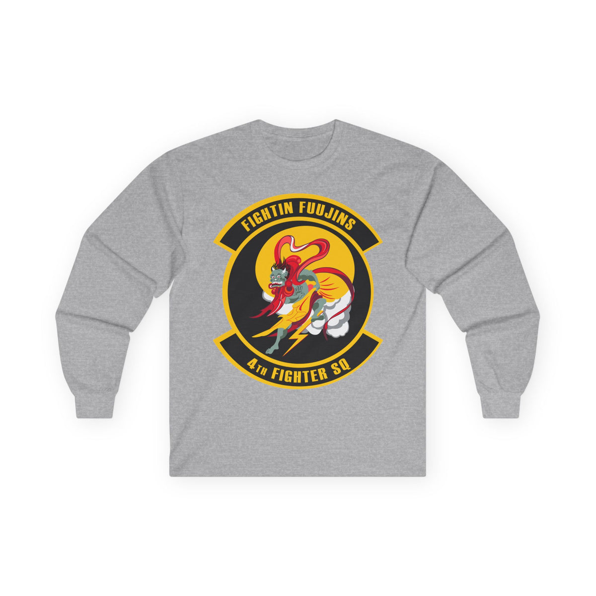 Unisex Ultra Cotton Long Sleeve Tee - USAF - 4th Fighter Squadron wo txt