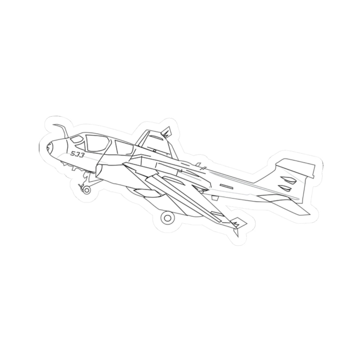 Kiss-Cut Stickers - Aircraft - Navy - A-6A Intruder - LA X 300