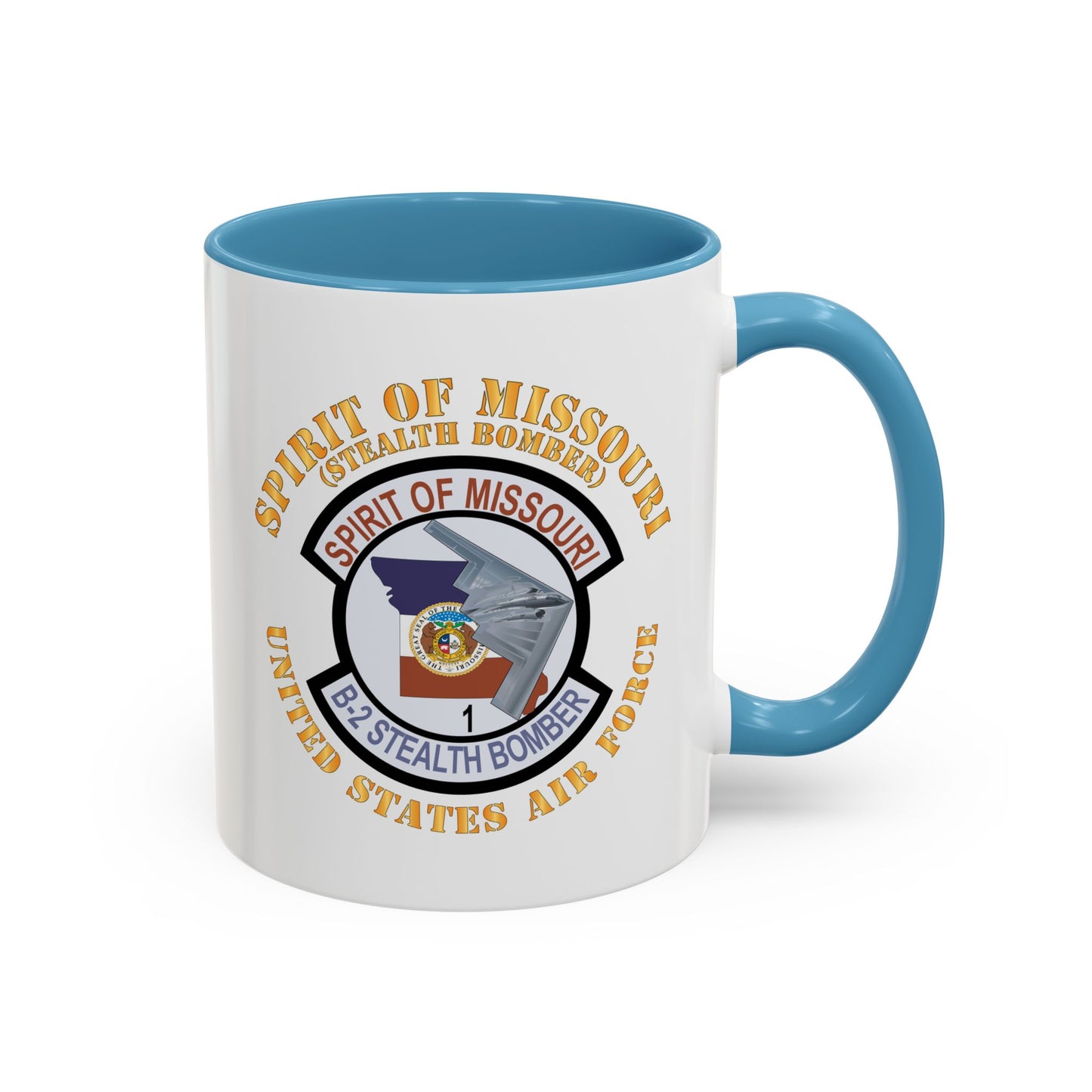 Accent Coffee Mug (11oz & 15oz) - USAF - B2 - Spirit of Missouri Stealth Bomber X 300