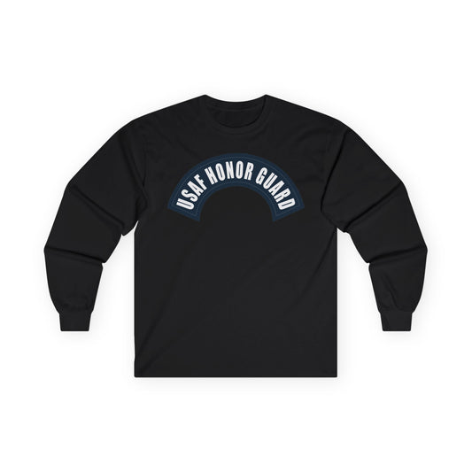 Unisex Ultra Cotton Long Sleeve Tee - USAF Honor Guard Tab