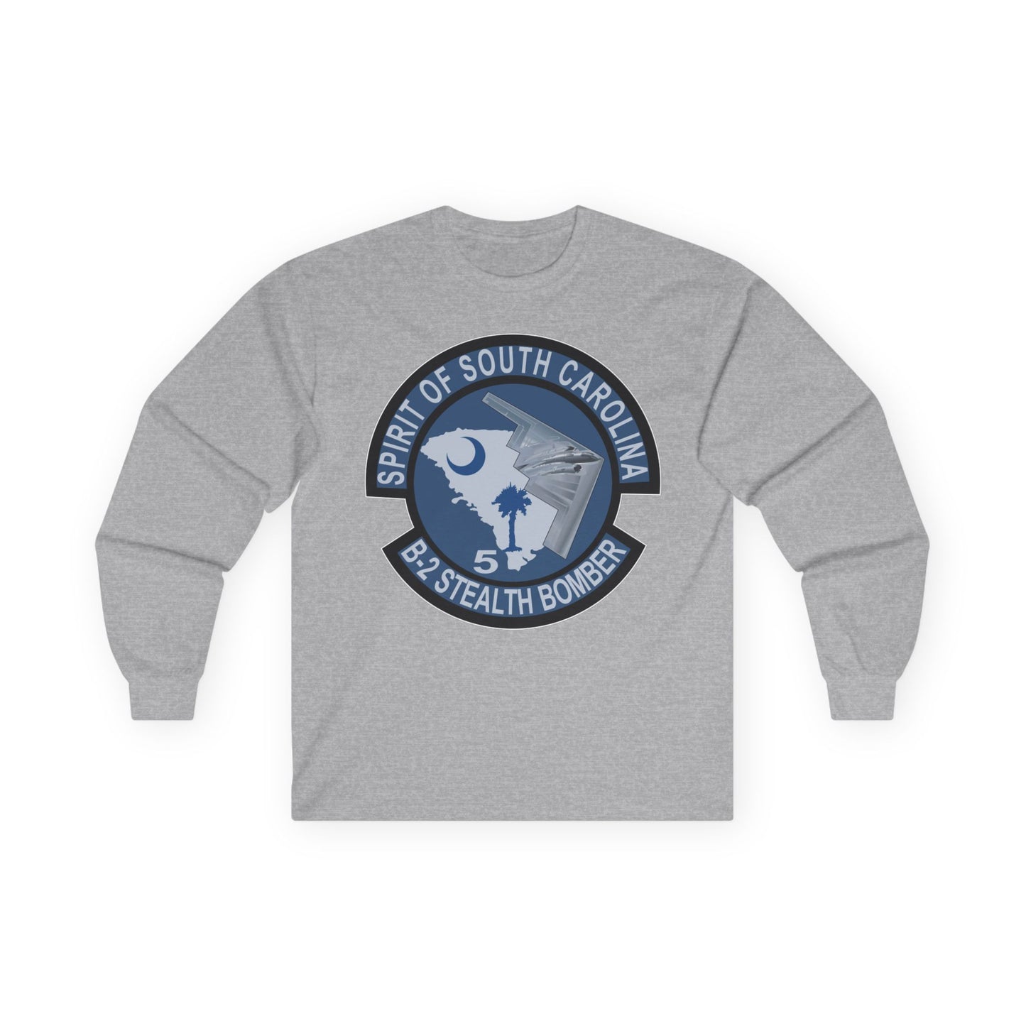 Unisex Ultra Cotton Long Sleeve Tee - USAF - B2 - Spirit of South Carolina Stealth Bomber wo Txt X 300
