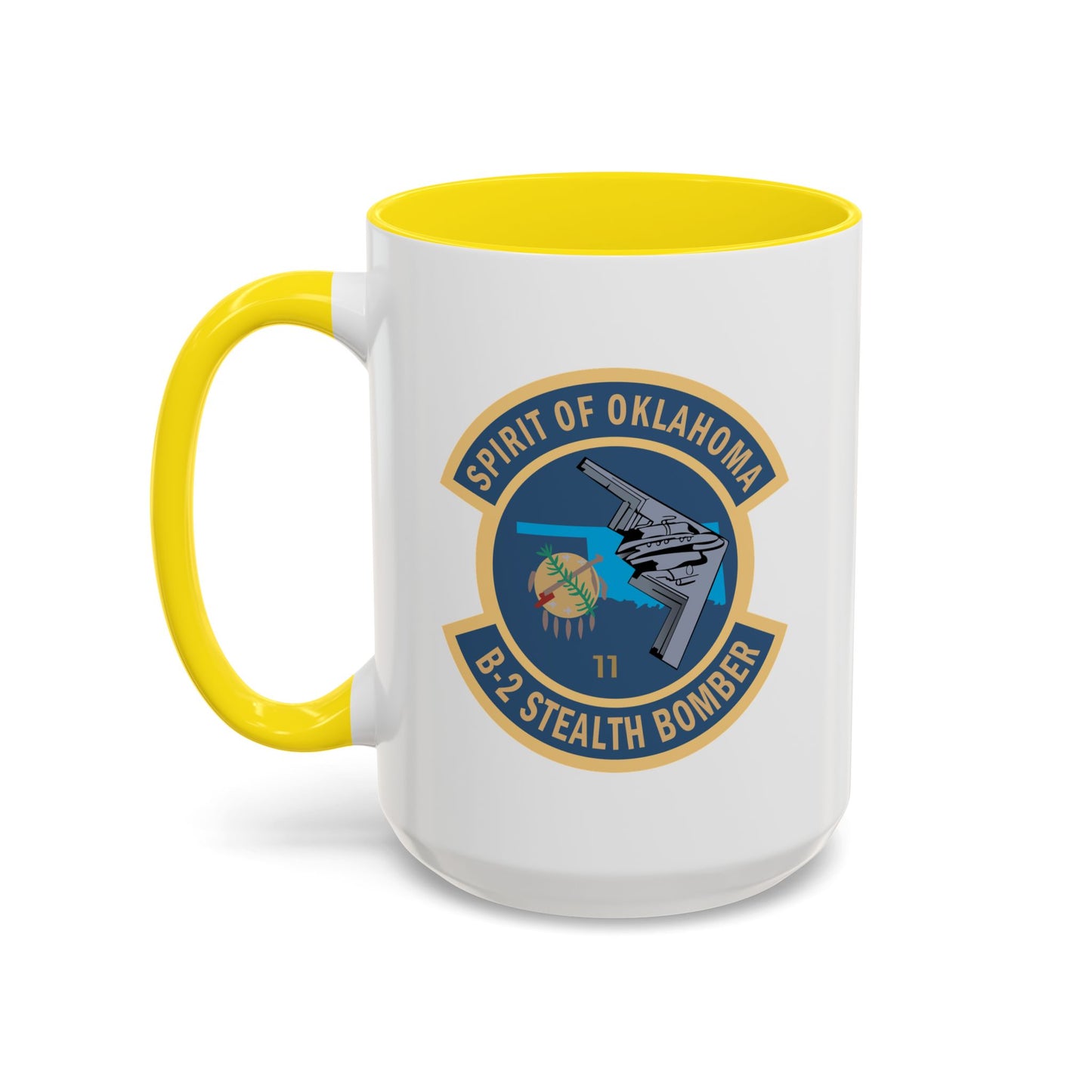 Accent Coffee Mug (11oz & 15oz) - USAF - B2 - Spirit of Oklahoma - Stealth Bomber wo txt X 300